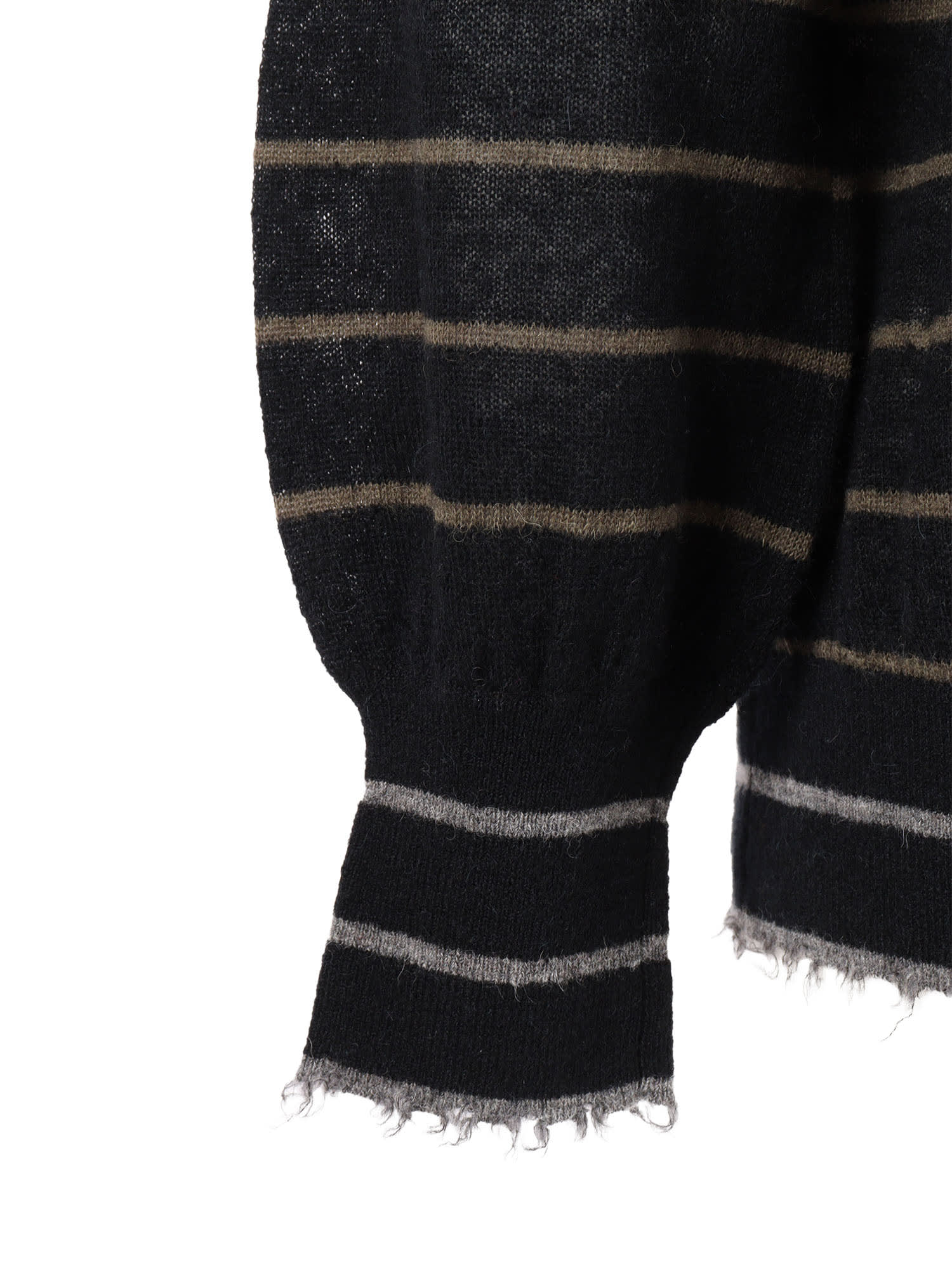 Kangra Cashmere Boat Neck Sweater With Fringed Details In Black