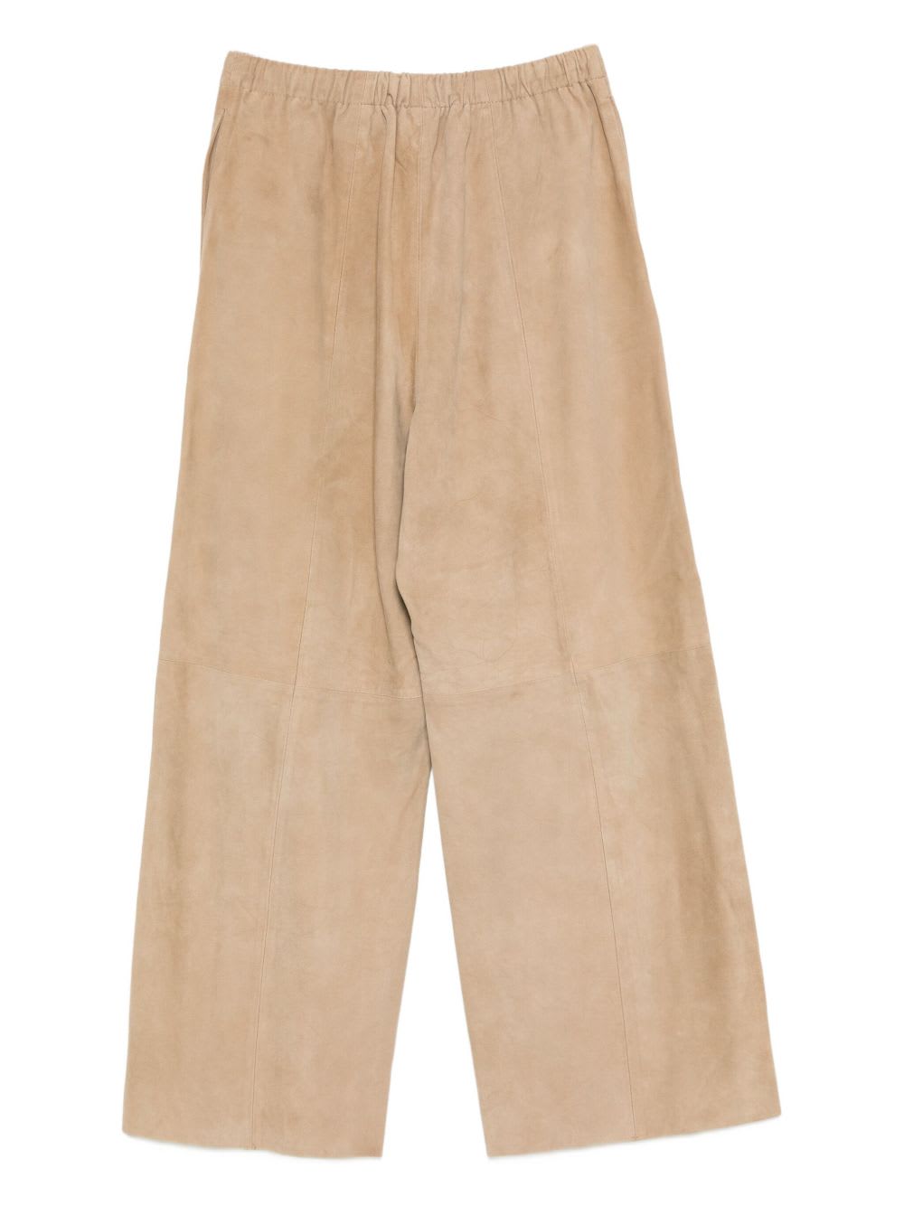 Alysi Drawstring Waist Casual Pants In Brown