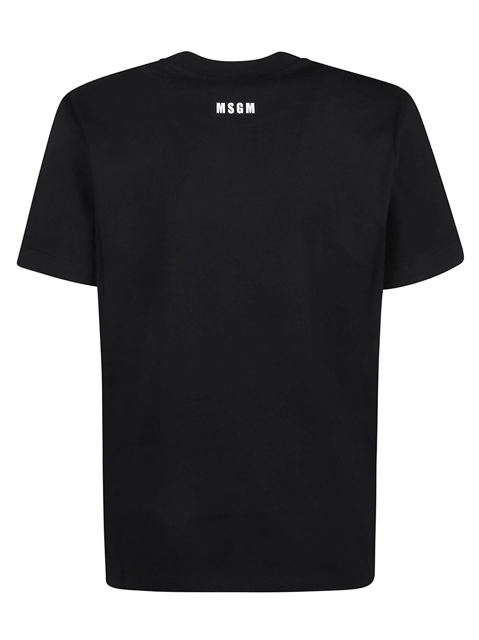 Shop Msgm Tiger T-shirt In Black