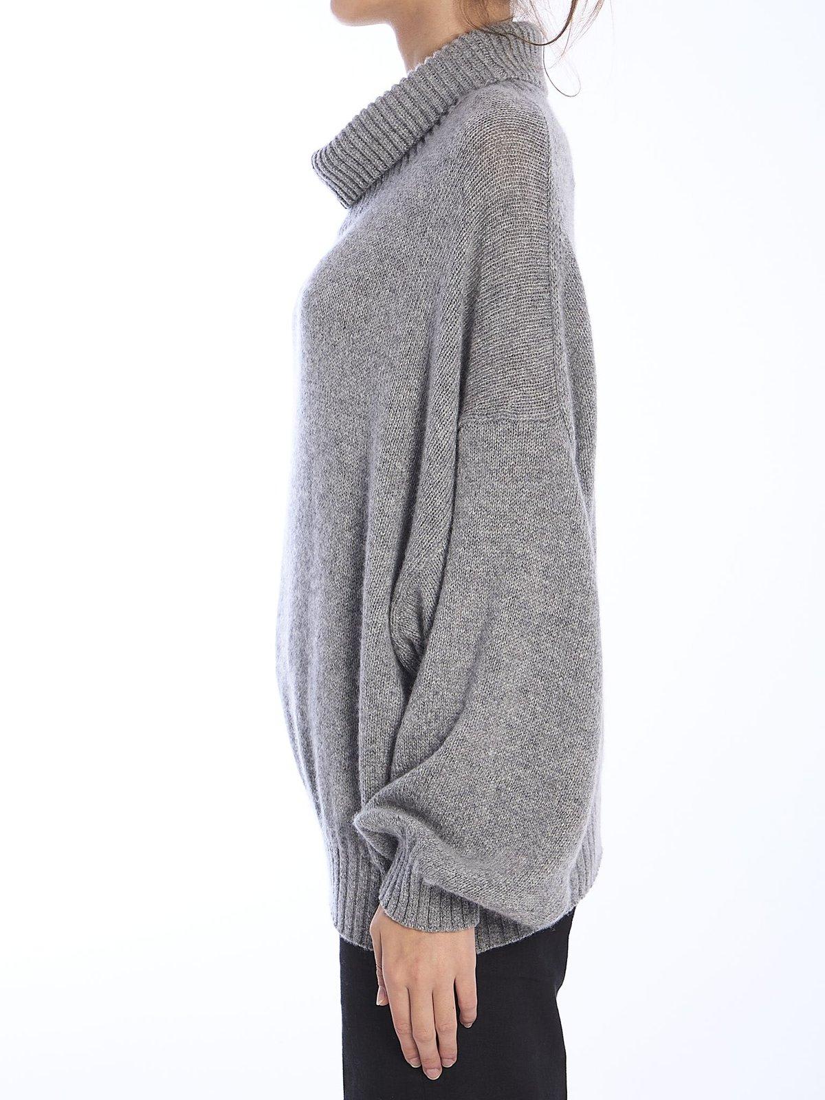 Khaite Morris Roll Neck Jumper In Granite
