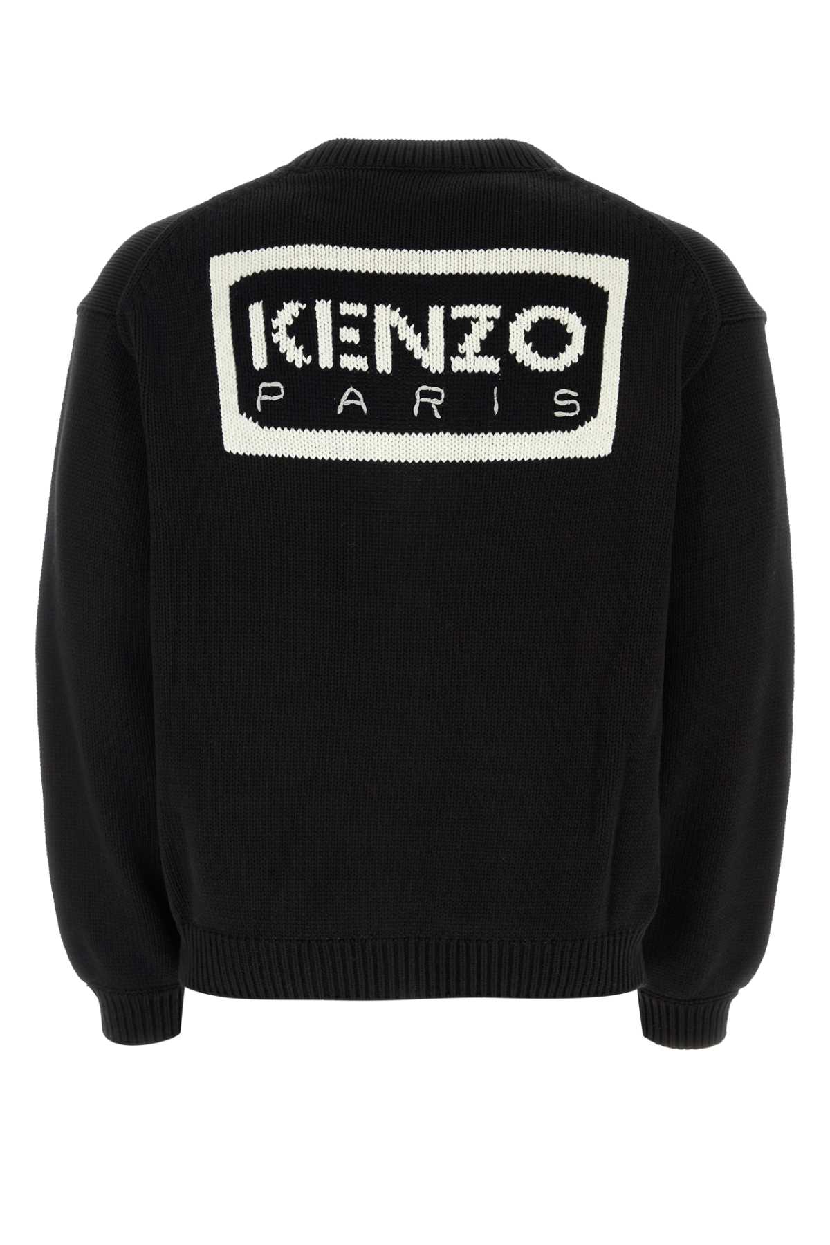 Kenzo Black Stretch Cotton Blend Cardigan