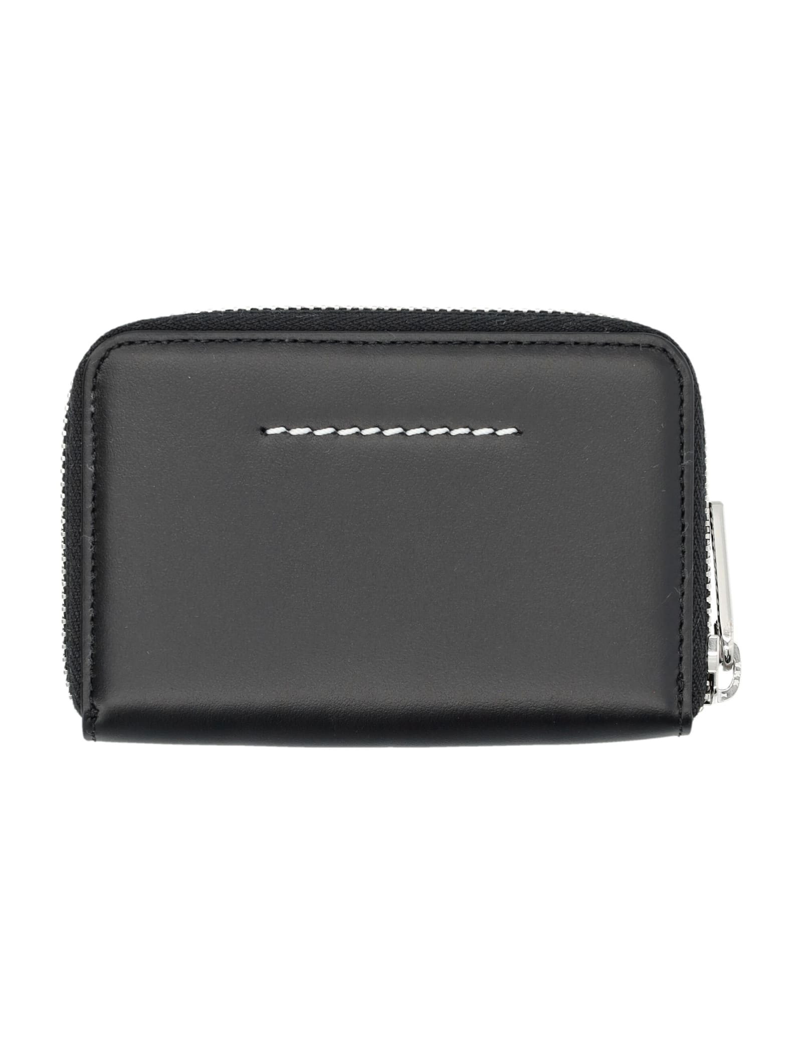 Shop Mm6 Maison Margiela Japanese Zip Wallet In Black