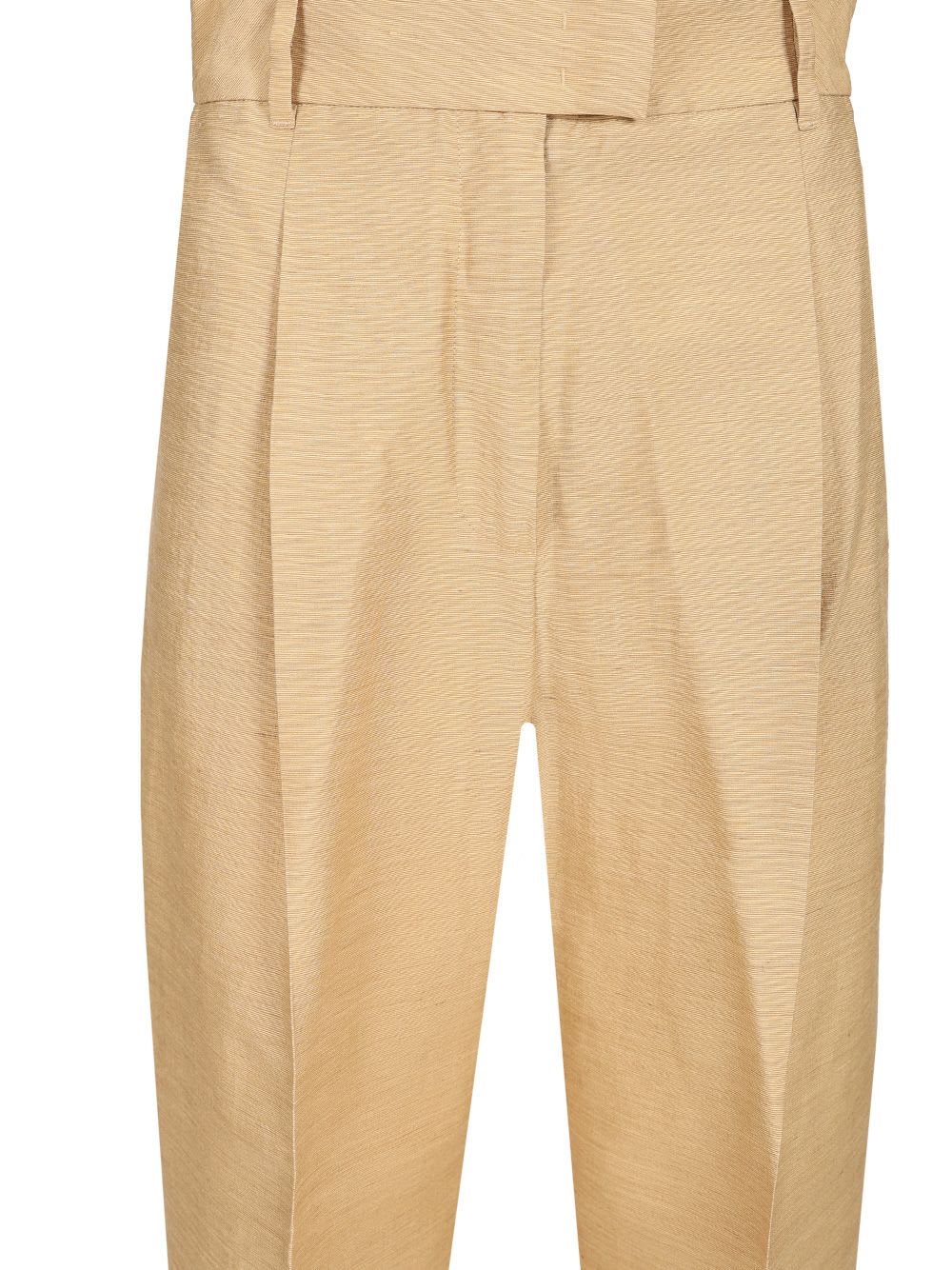 Shop Max Mara Straight Trousers In Linen And Silk