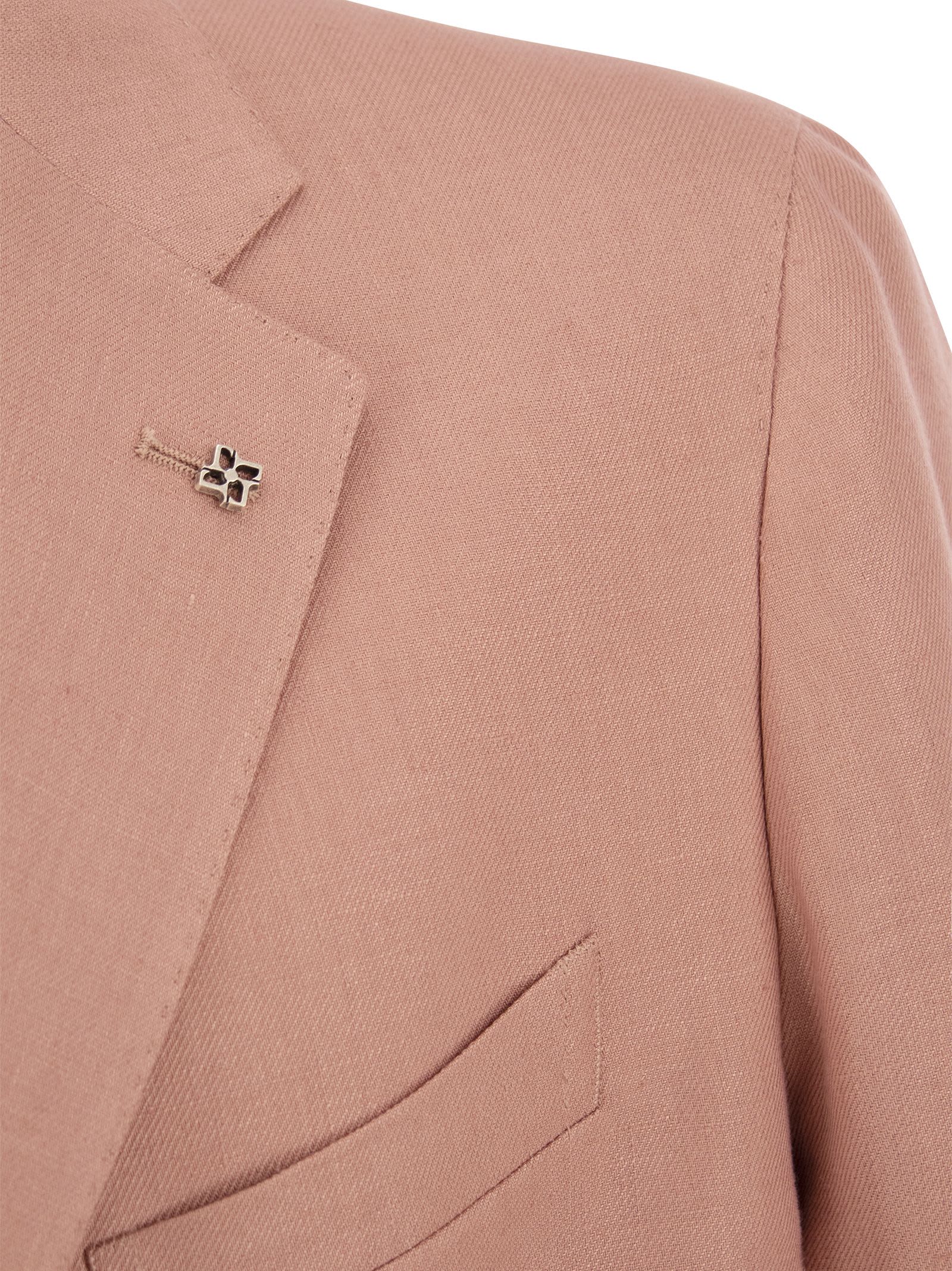 Shop Tagliatore Two-button Wool Jacket In Pink