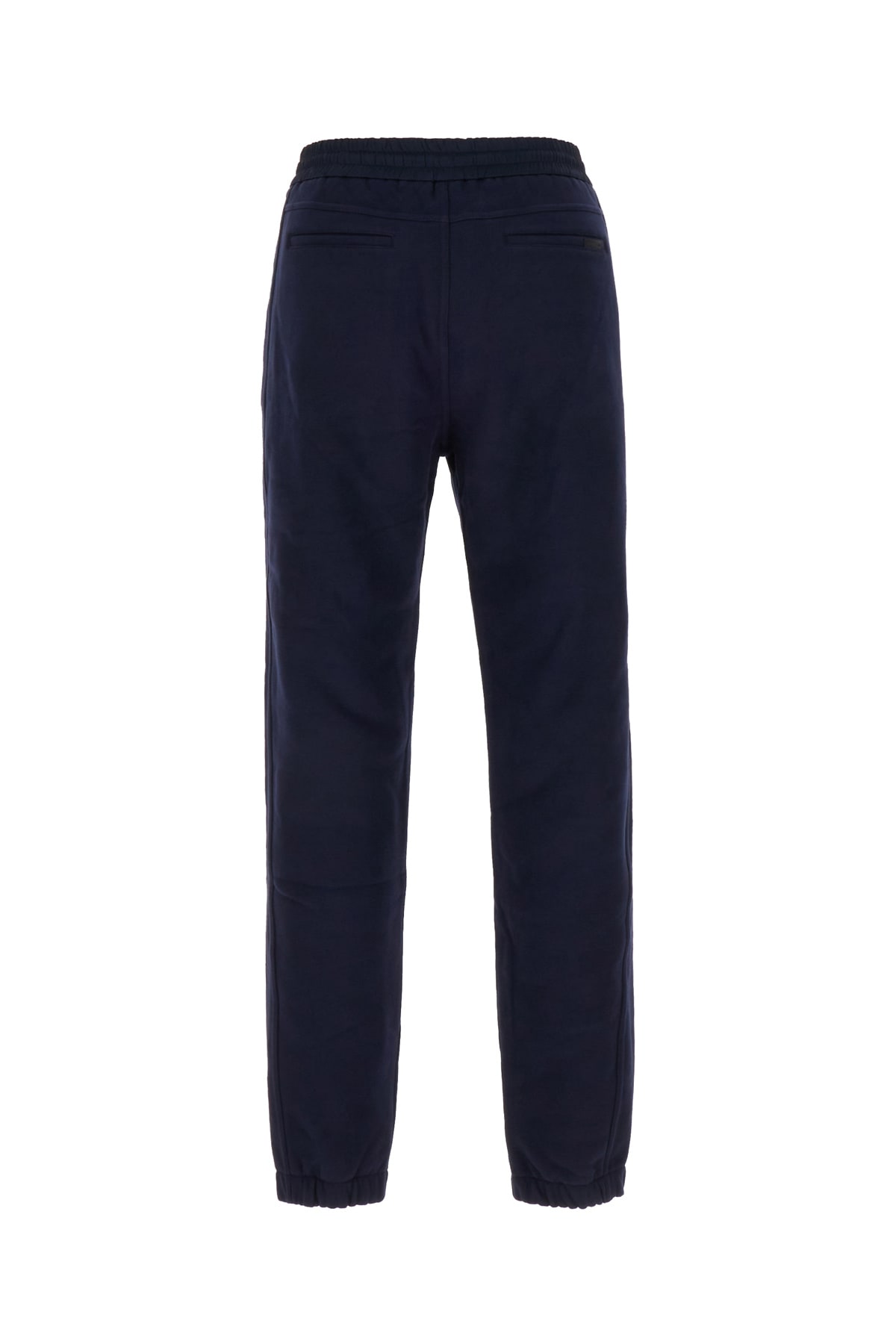 Shop Saint Laurent Navy Blue Cotton Joggers In Marine