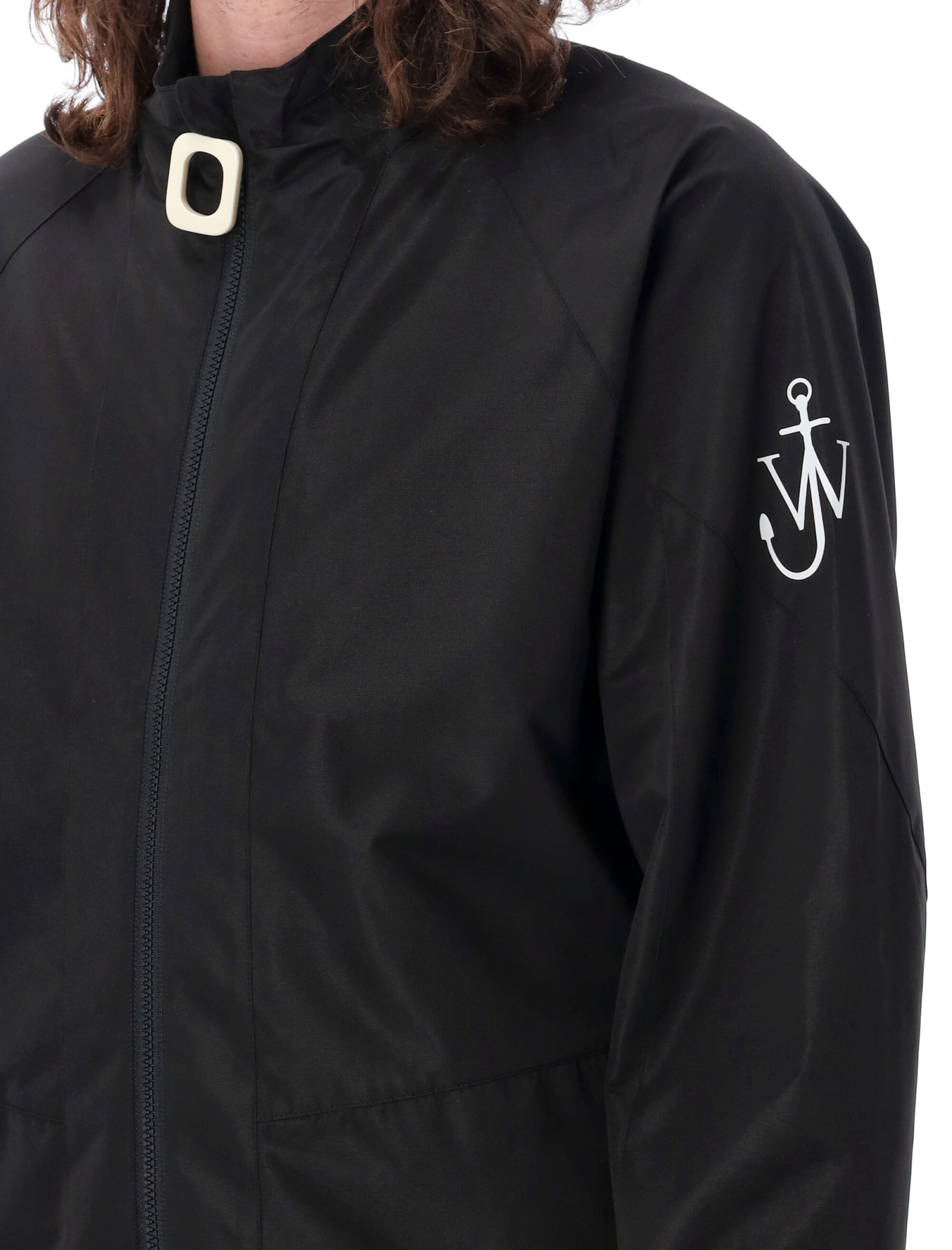 Shop Jw Anderson Zip Track Jacket In Black