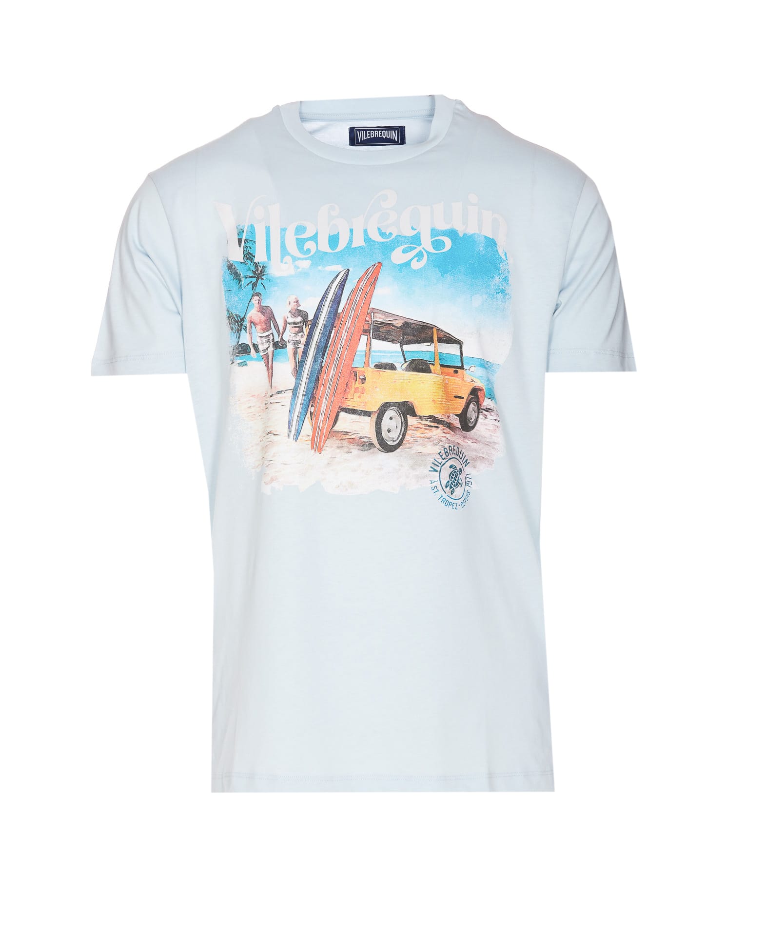 Shop Vilebrequin Logo T-shirt In Blue