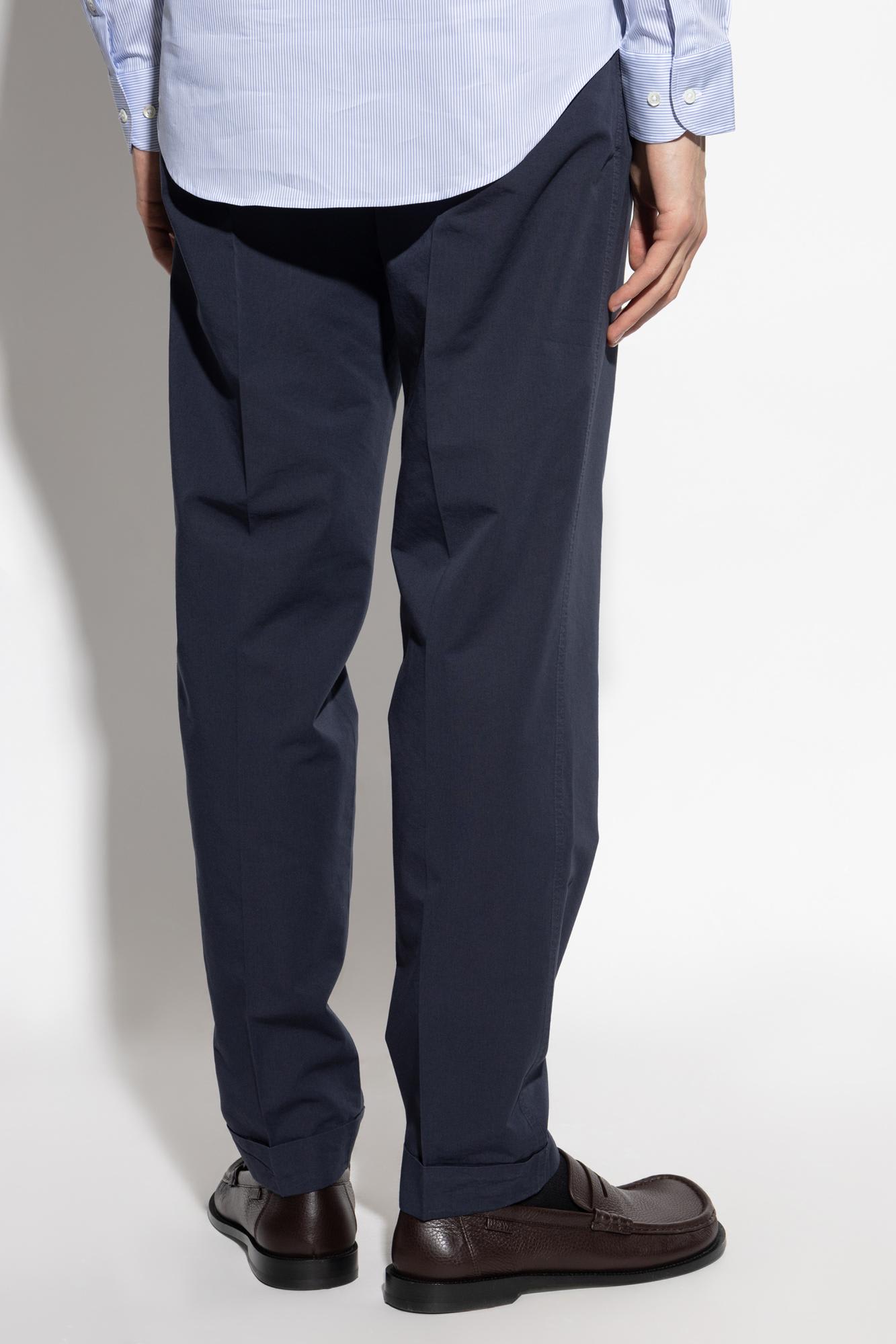 Tom Ford Pants With Rolled-up Legs In Blue