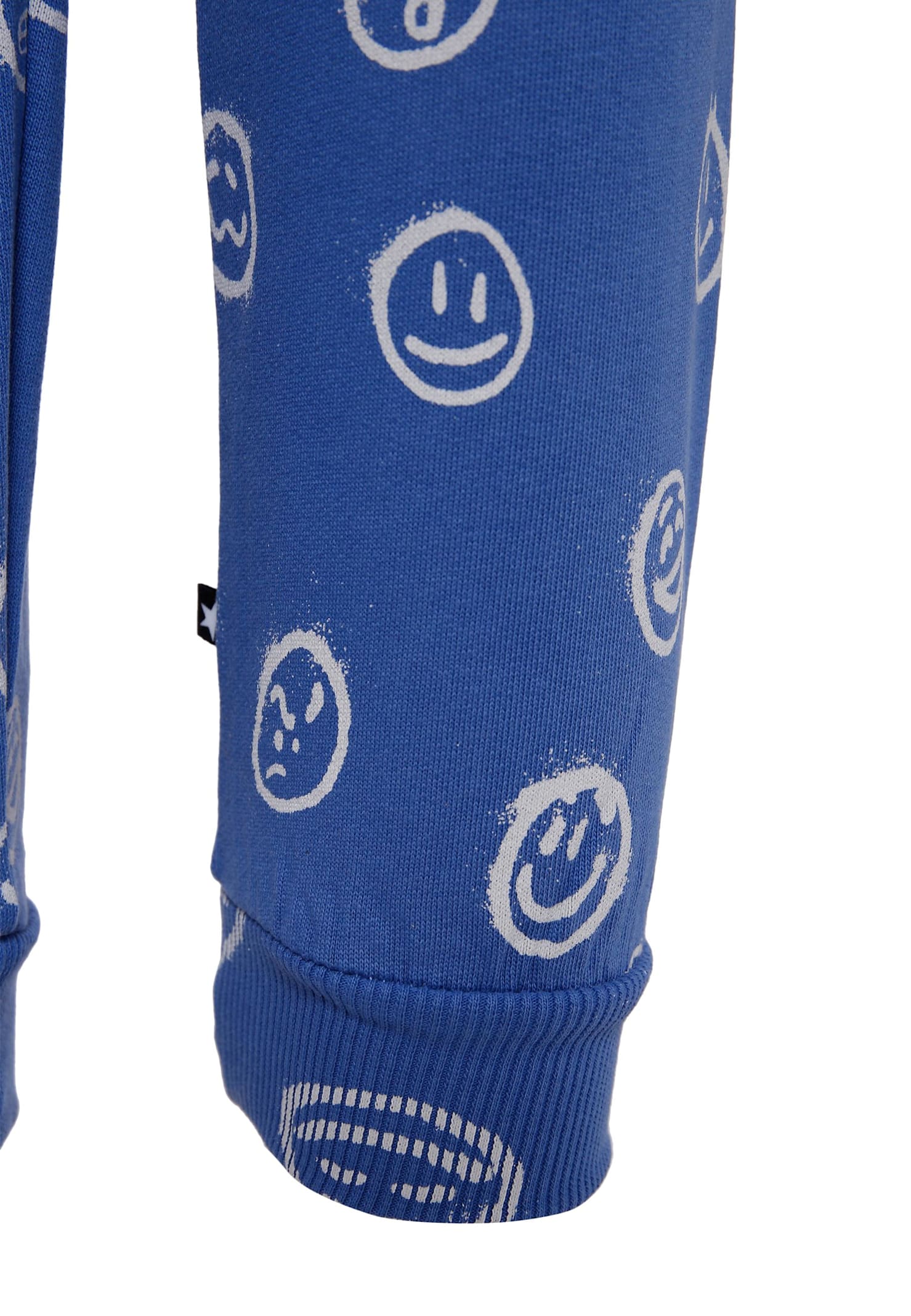 Molo Simeon Smiley-face Track Pants In Blue