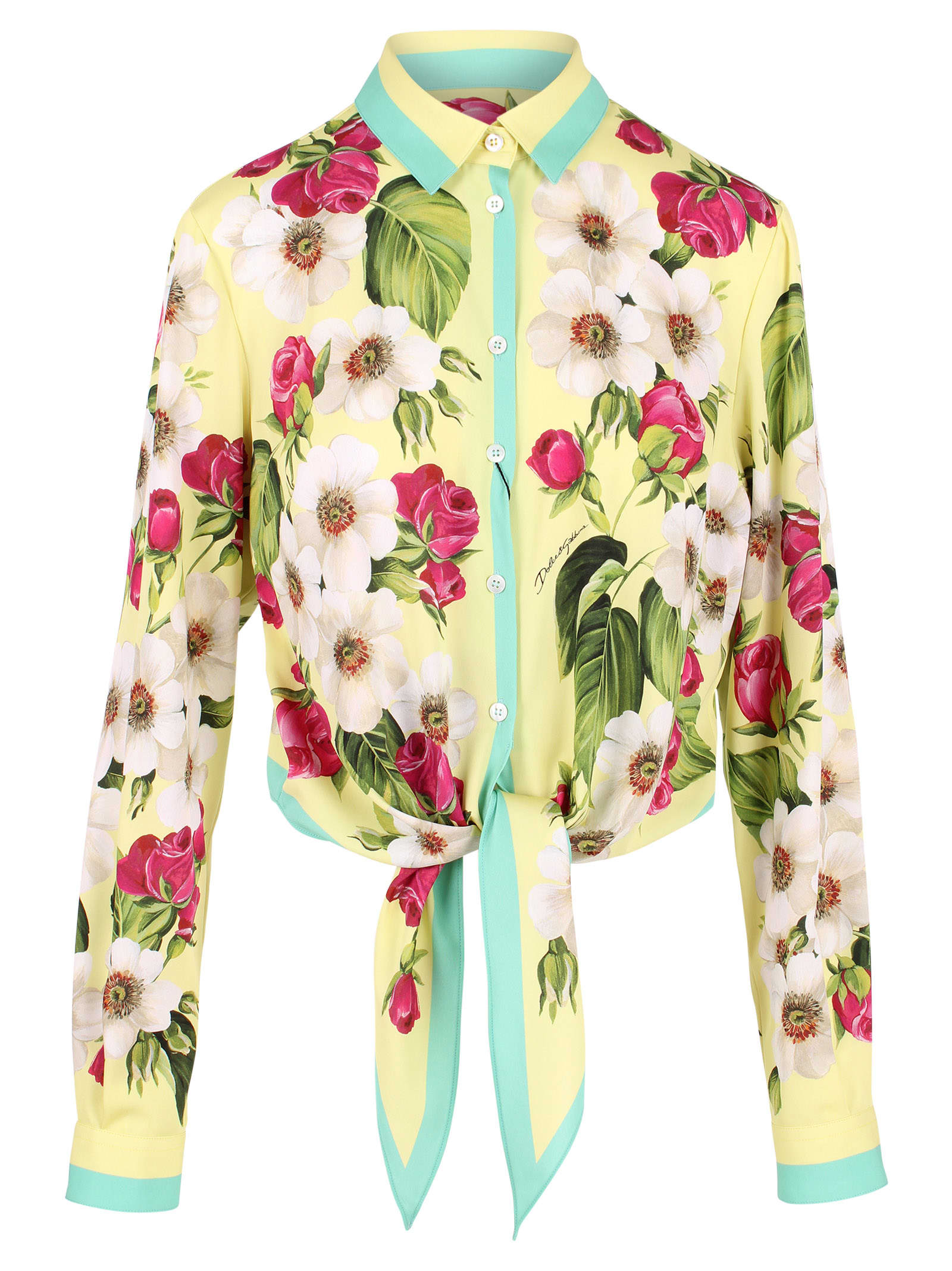 Dolce & Gabbana Silk Shirt In Floral Print