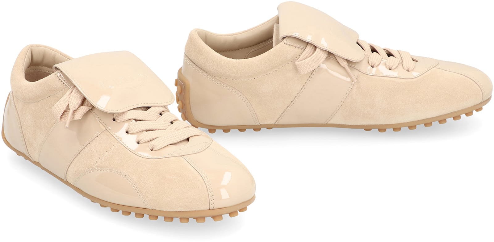 Tod's Tods T-marathon Suede Sneakers In Beige