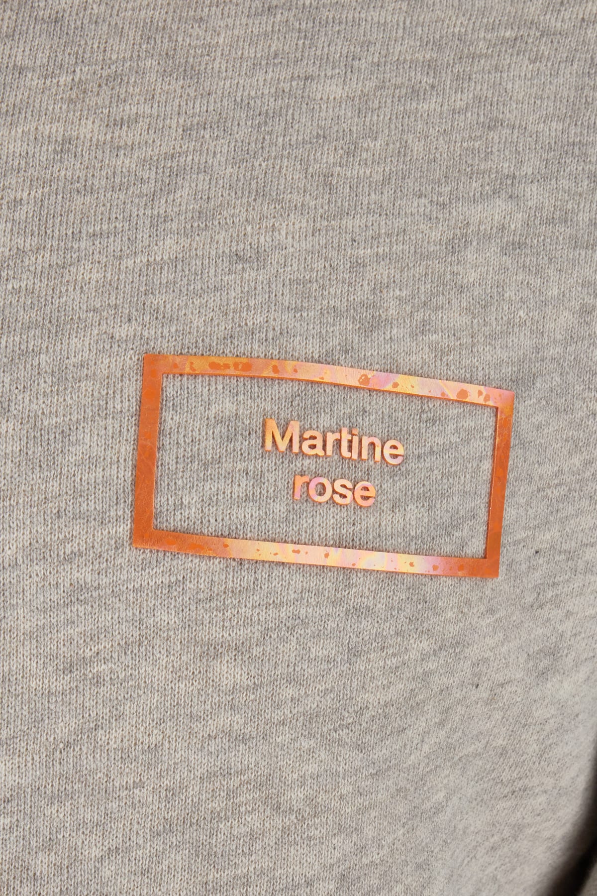 Shop Martine Rose Melange Grey Cotton Sweatshirt In Grey Marl