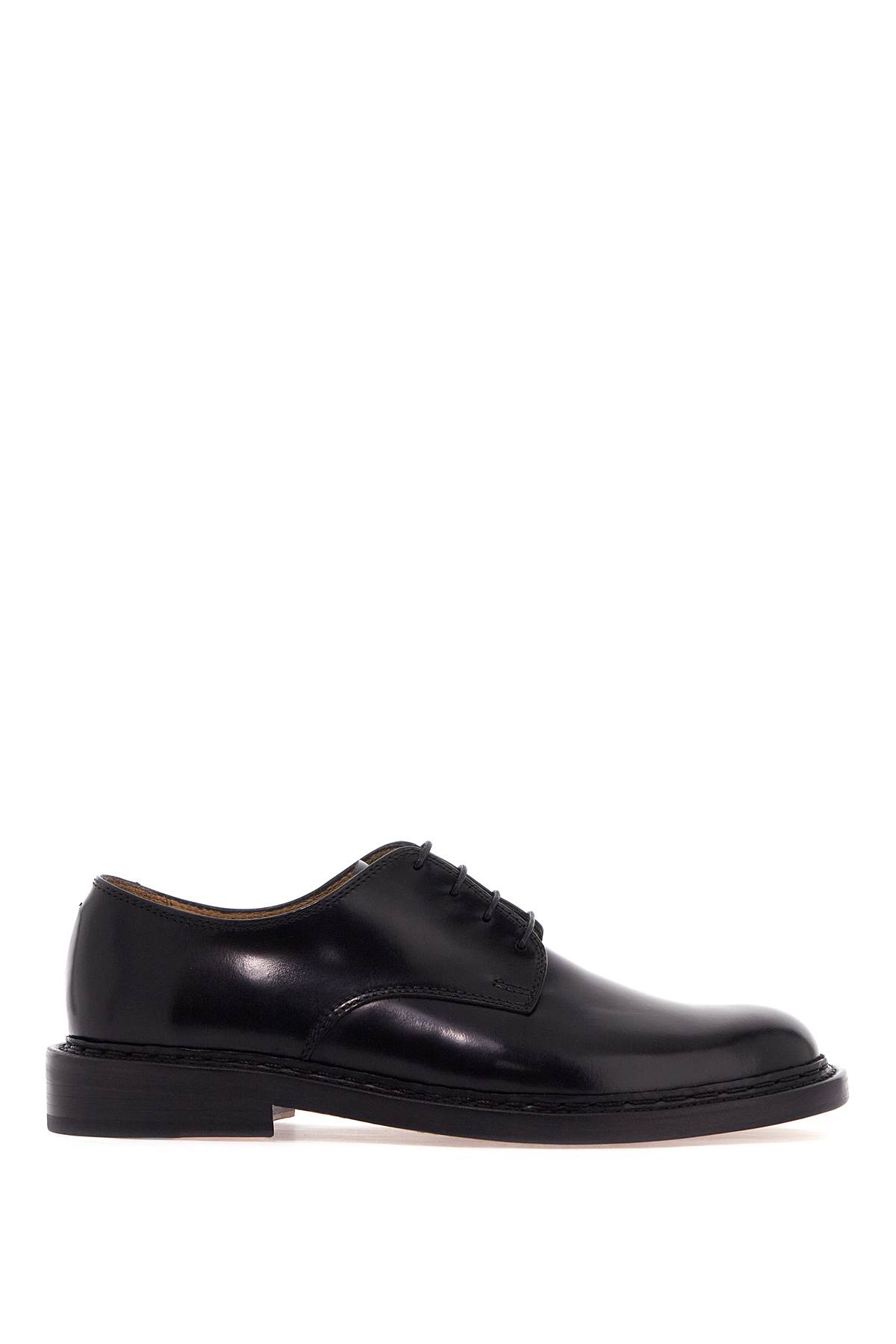 Shop Our Legacy Laced Uniform Parade Shoes In Black Leather (black)