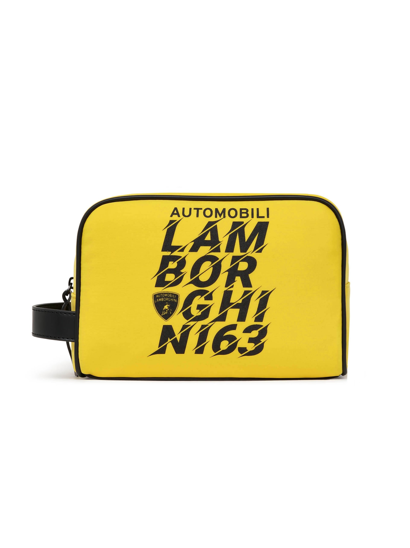 Automobili Lamborghini Into Yellow Travel Case With Contrasting Deconstructed Logo