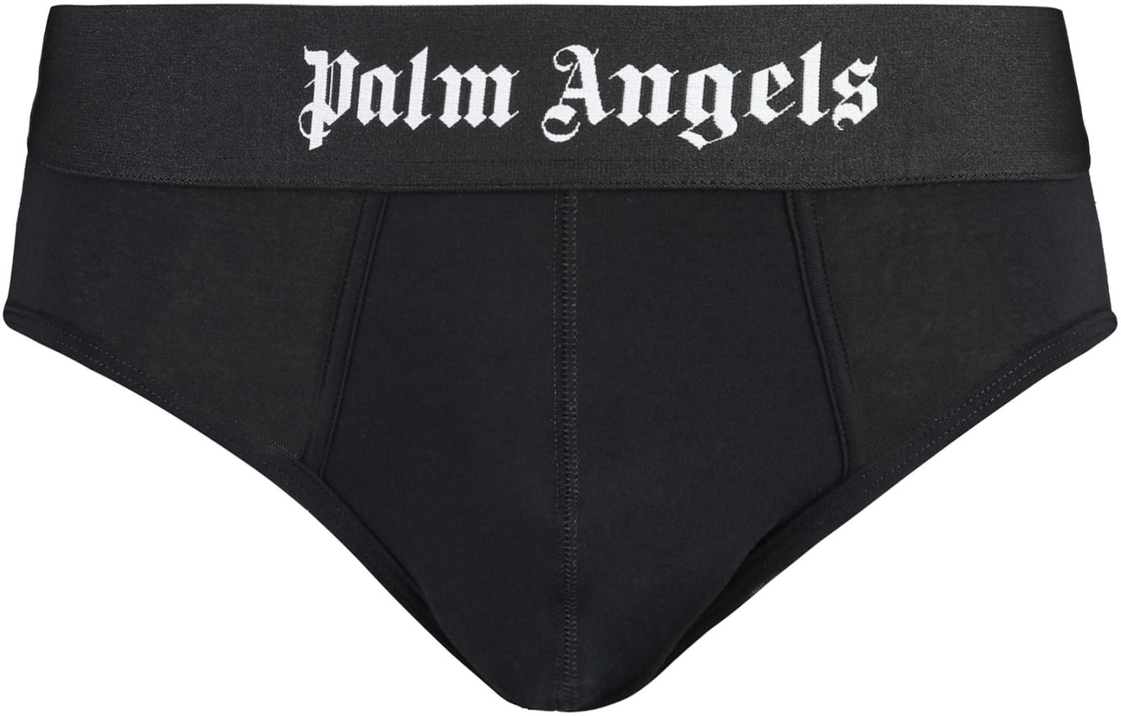 Palm Angels Set Of Two Cotton Briefs With Logoed Elastic Band In Multicolor