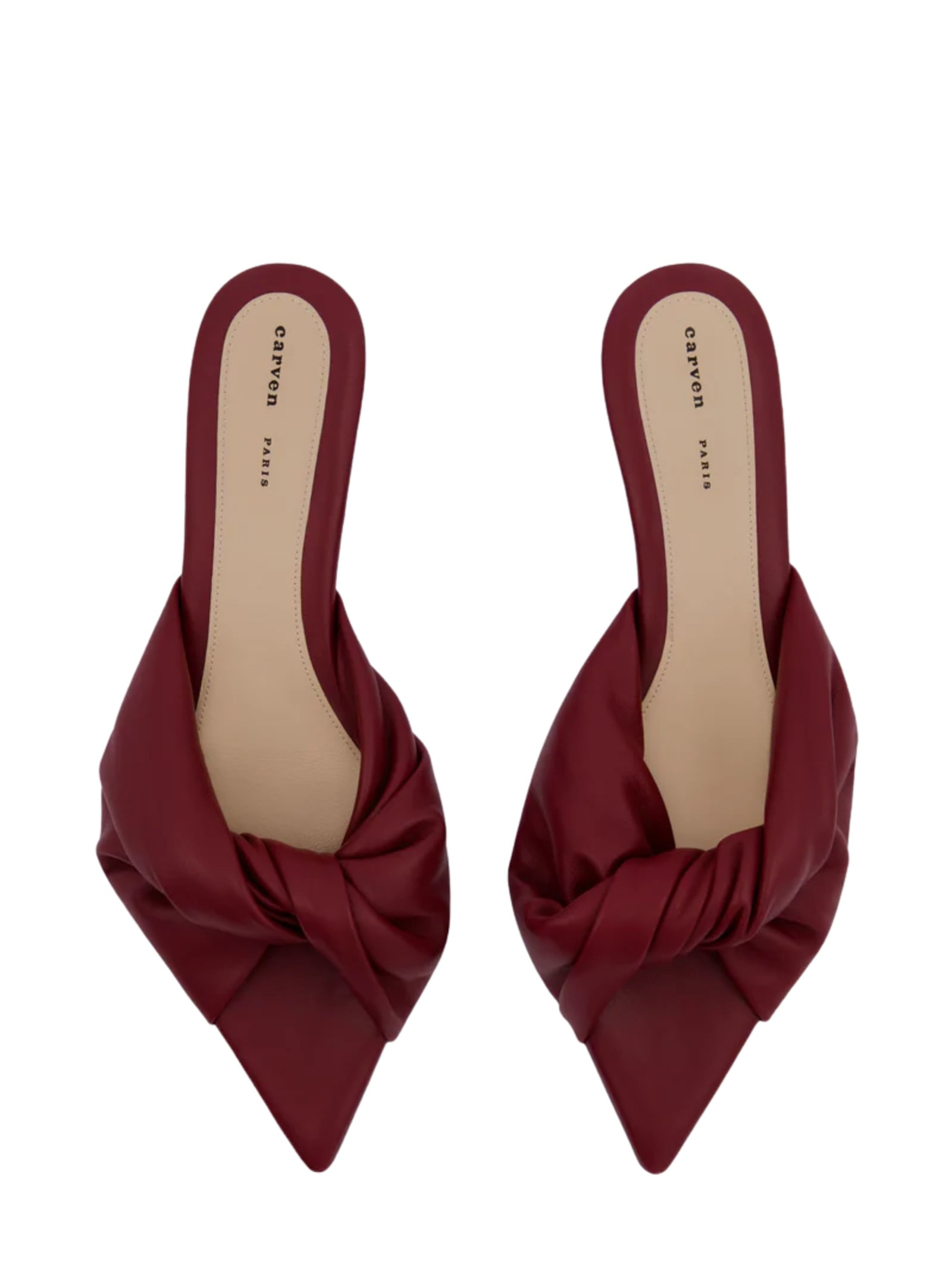 Carven Slingback With Knot In Burgundy
