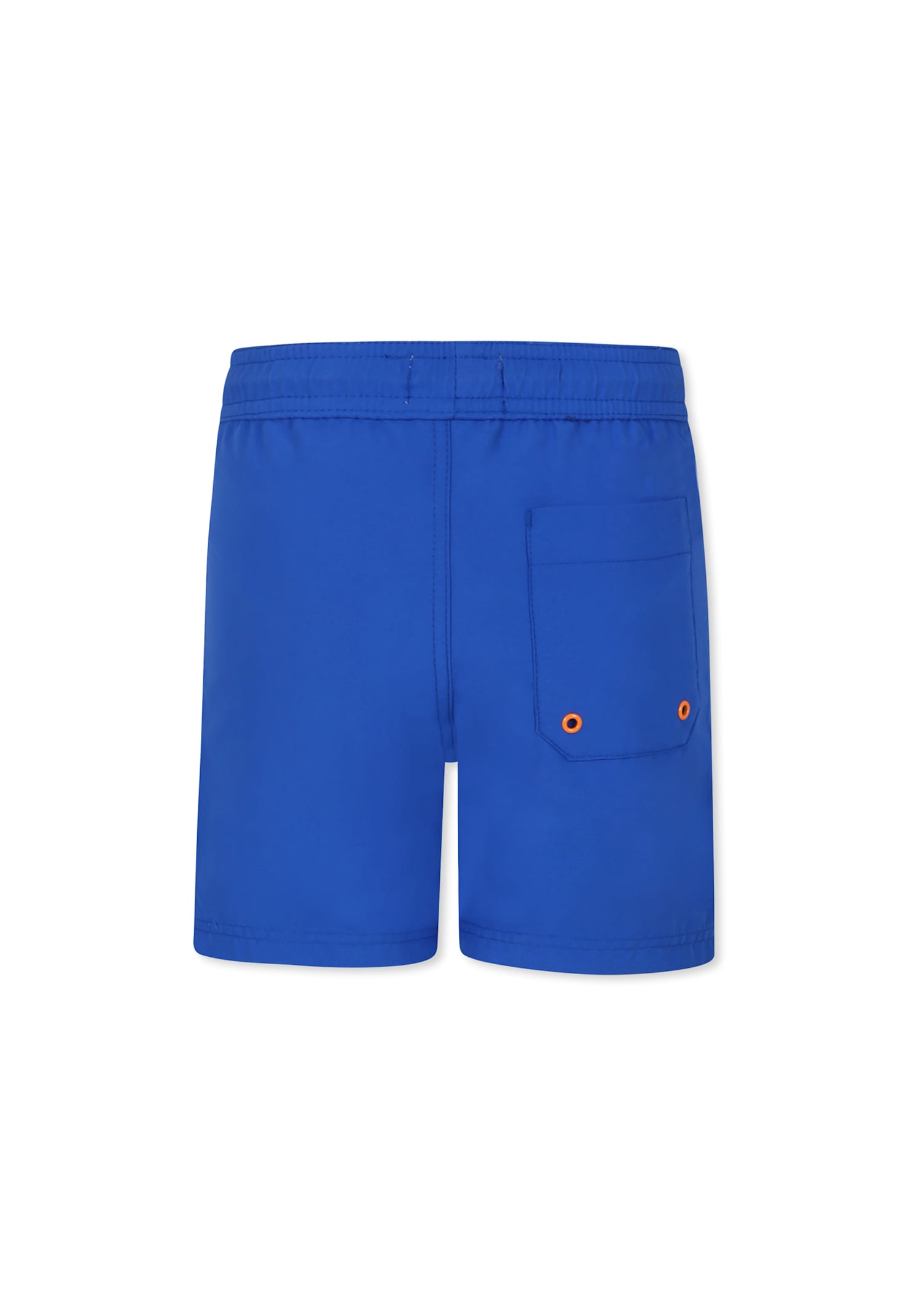 Timberland Light Blue Swim Shorts For Boy With Tree In Light Blue