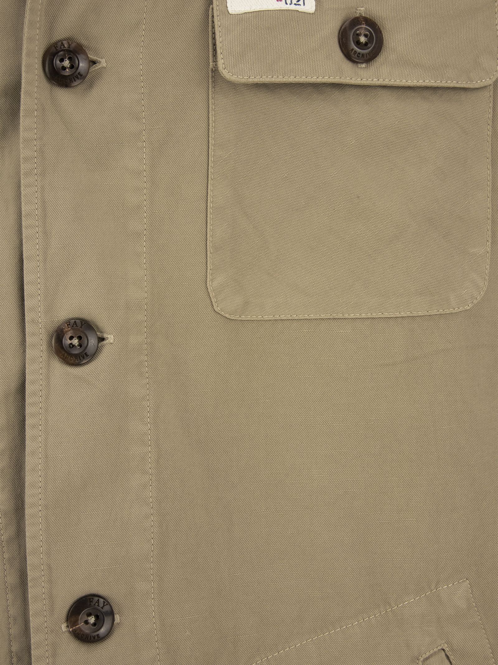 Shop Fay Lightweight Shirt-cut Jacket In Nocciola Chiaro
