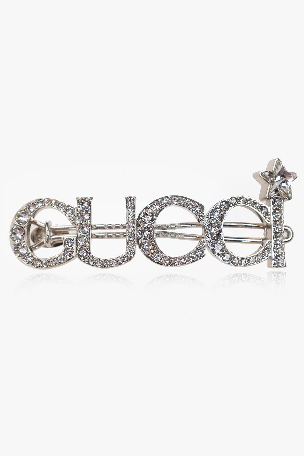 Shop Gucci Hair Slide With Logo