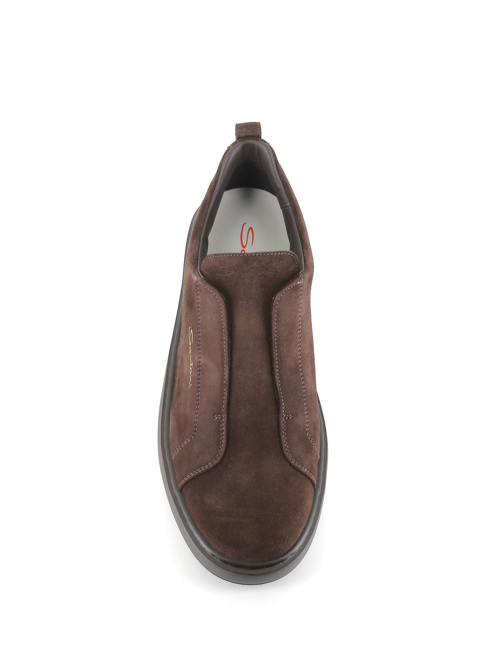 Shop Santoni Sneaker Victor In Brown