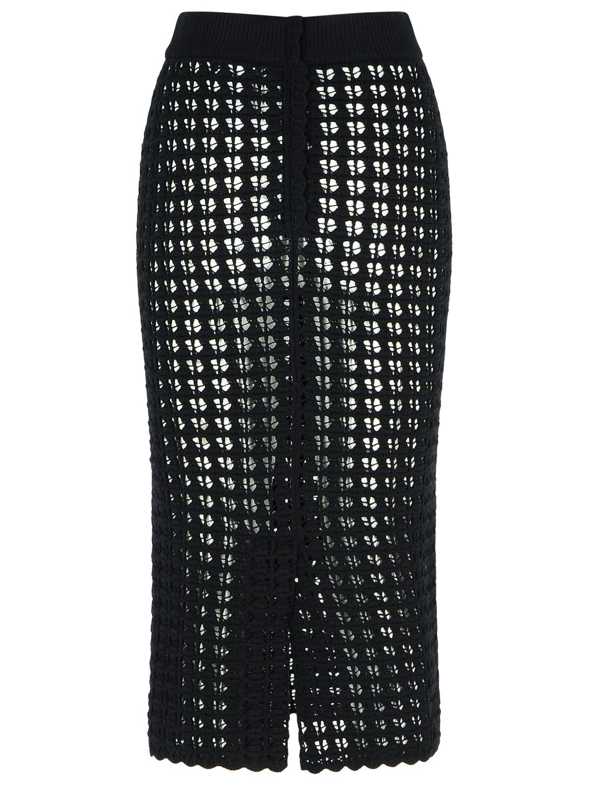 Dolce & Gabbana Black Virgin Wool Skirt In Nero