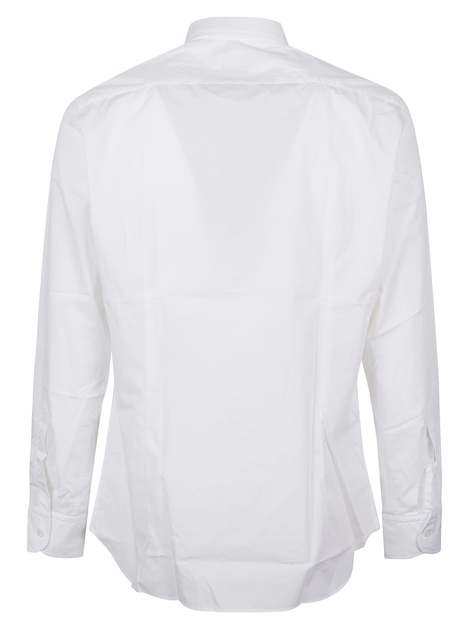 Shop Lardini Long Sleeve Shirt In Bianco