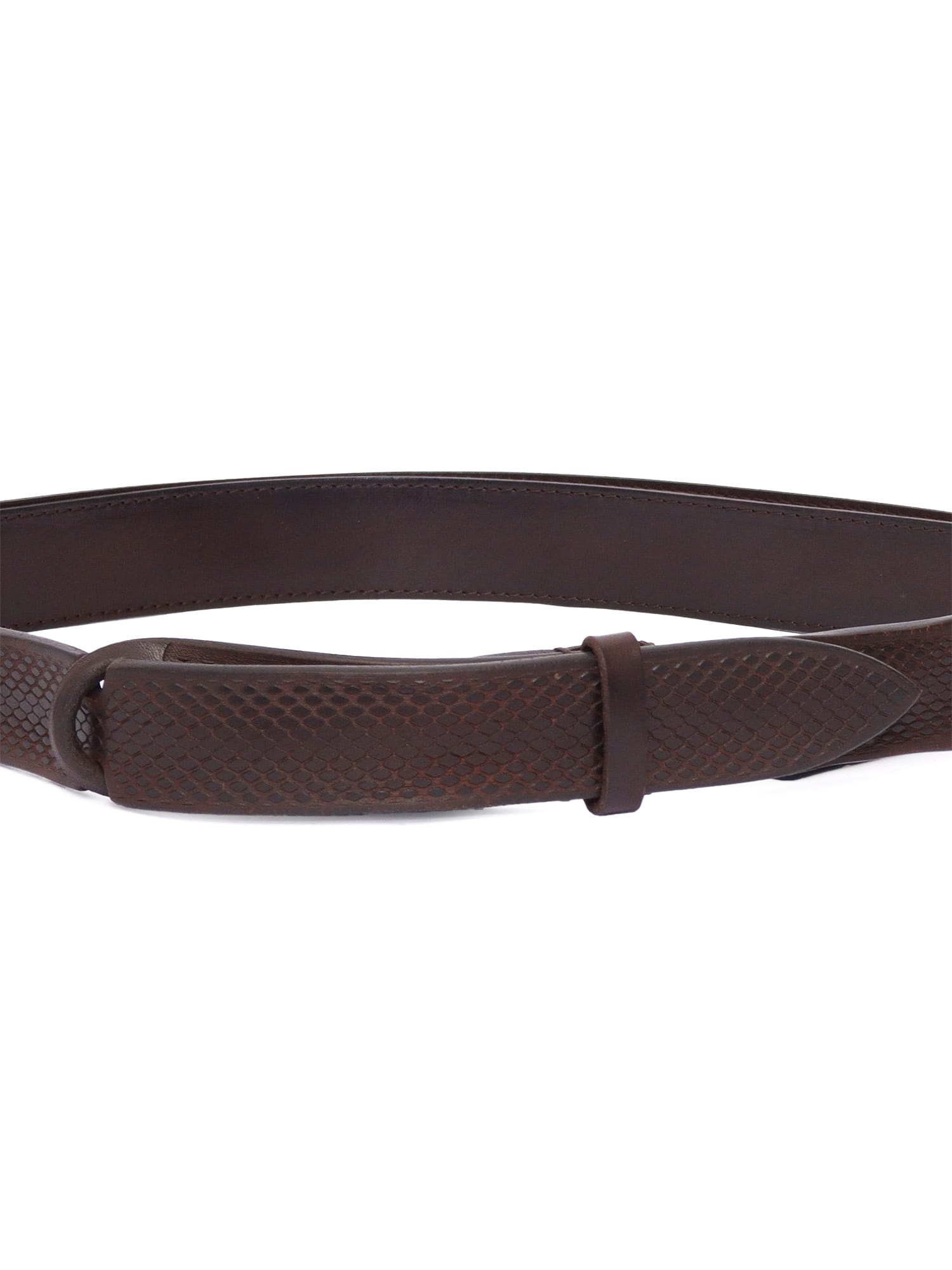 Orciani Textured Leather Belt In Burgundy