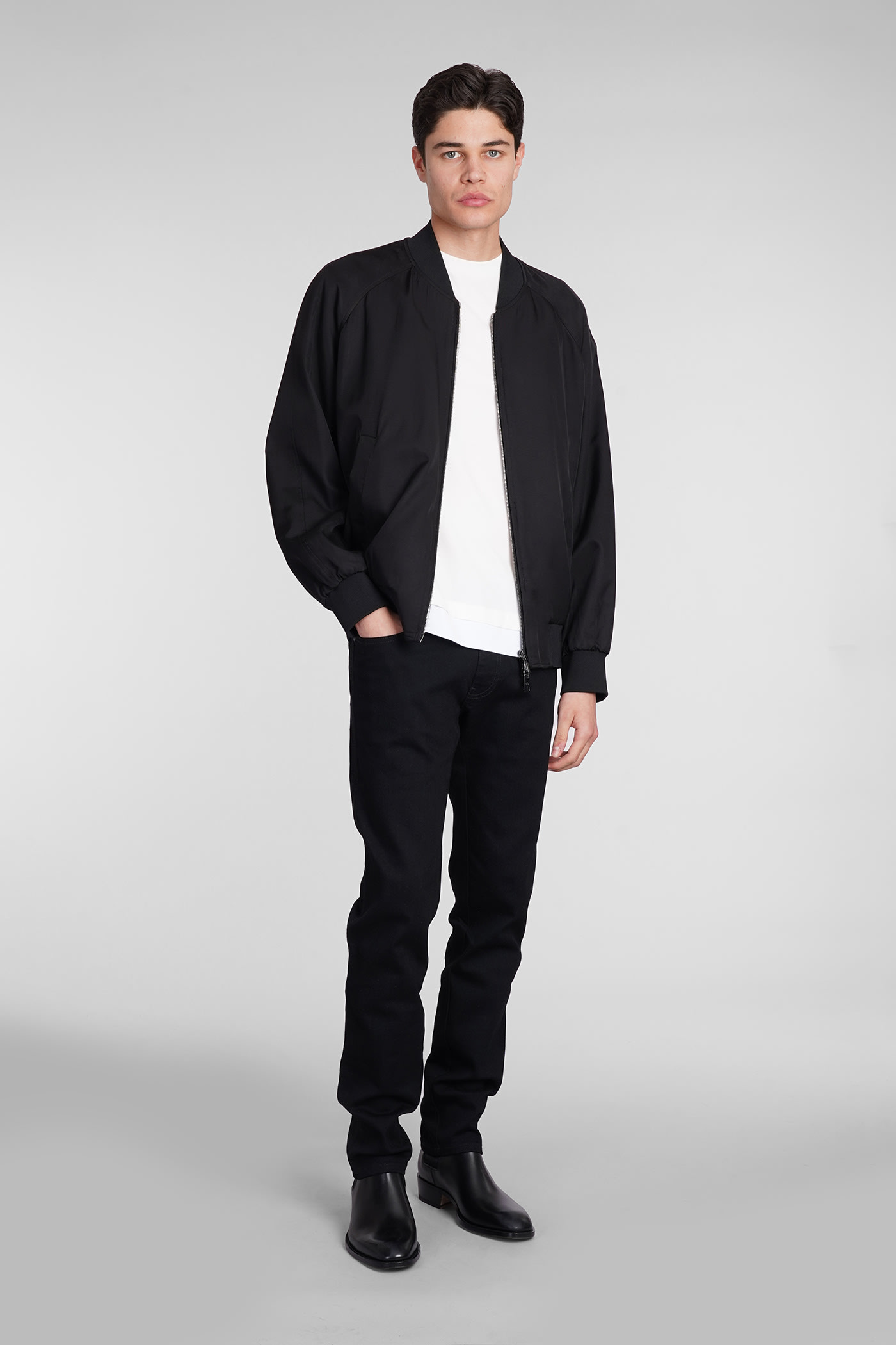 Shop Neil Barrett Reversible Bomber Bomber In Black Viscose