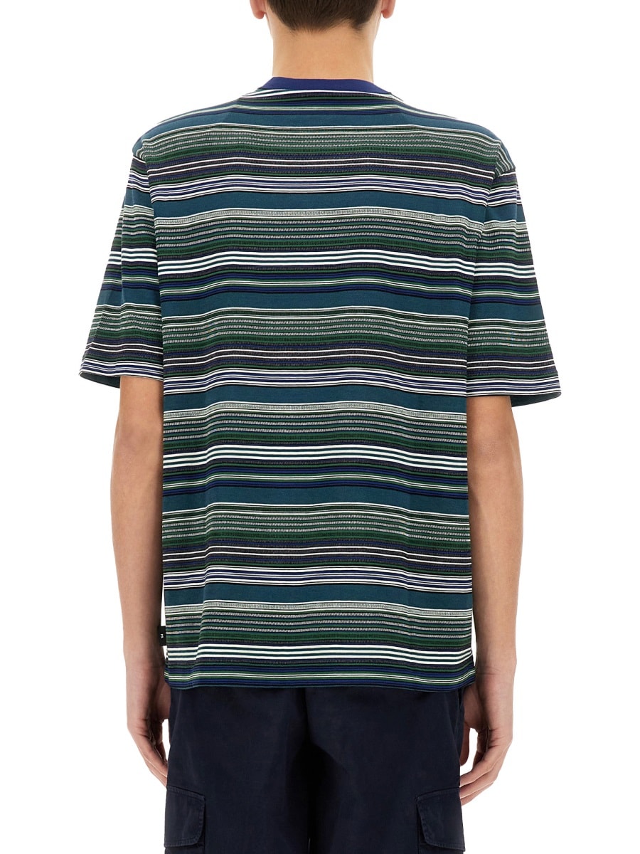 Ps By Paul Smith Ps Paul Smith Mens Multi Yarn-dye Stripe T-shirt In Multicolour