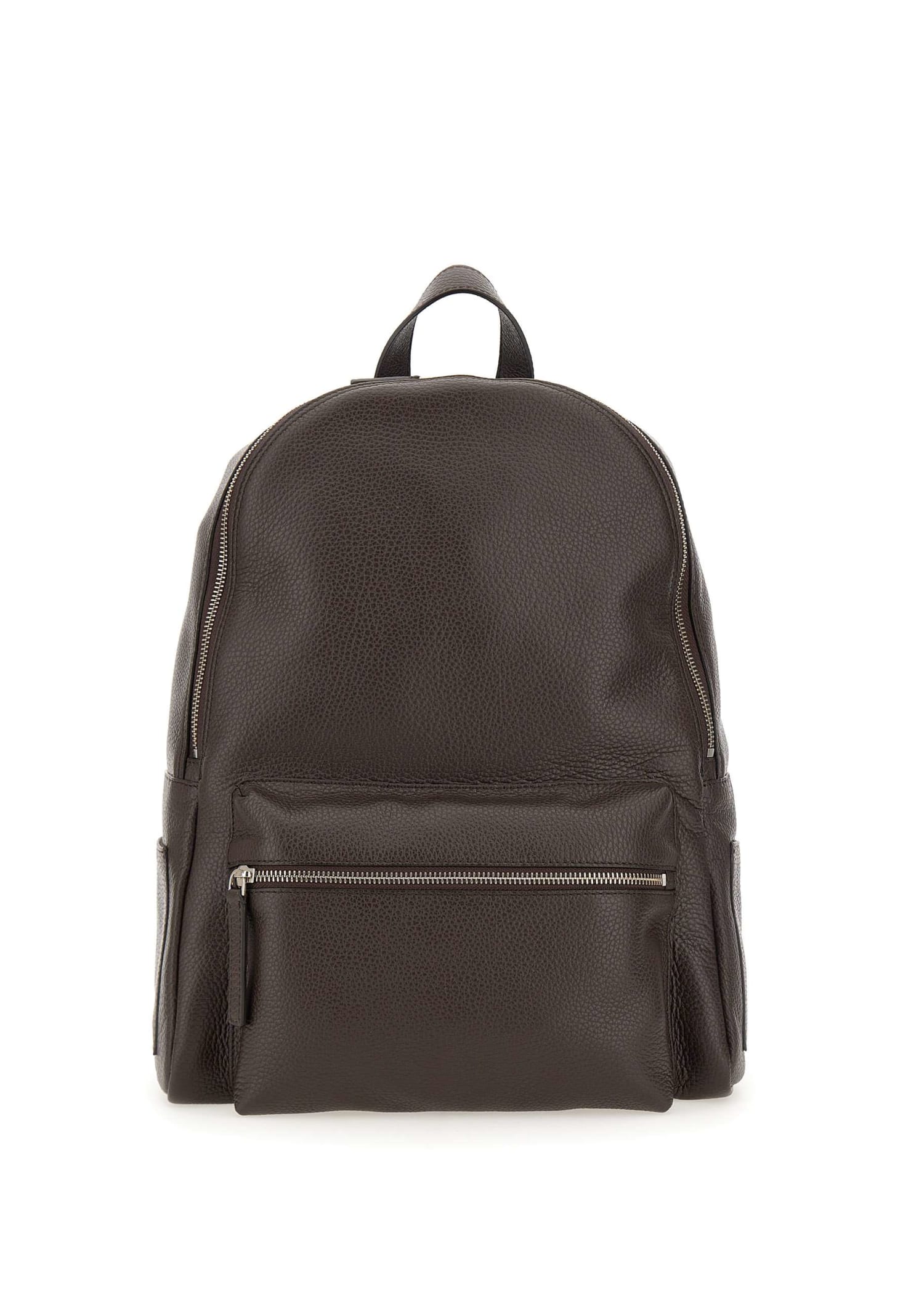 ORCIANI MICRON LEATHER BACKPACK
