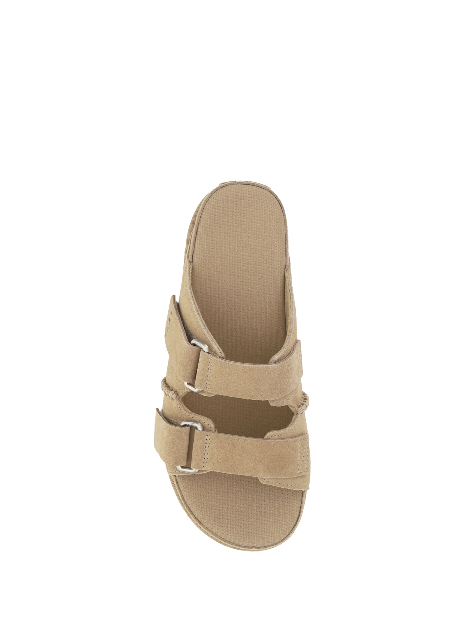 Shop Ugg Goldenstar Hi Slide Sandals In San Sand