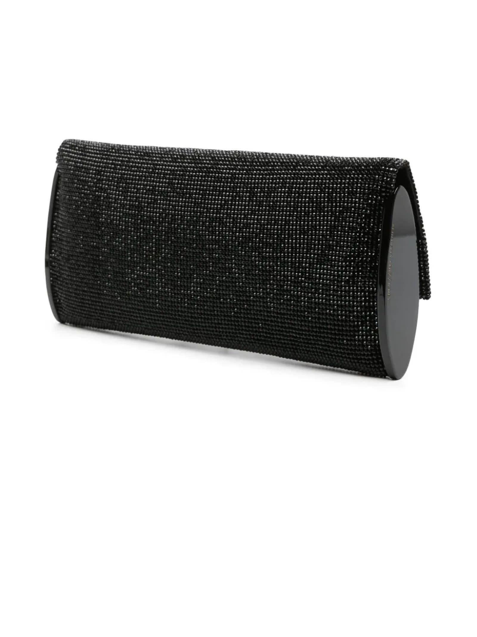 Shop Benedetta Bruzziches Kate Rhinestone-embellished Clutch Bag In Black