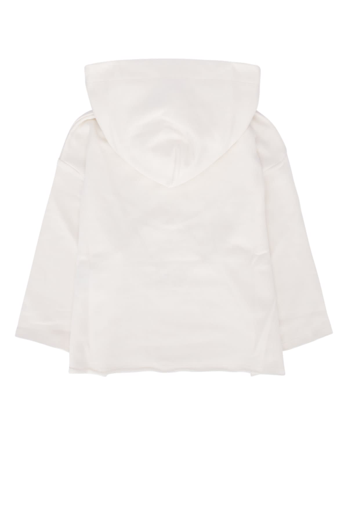 Mm6 Maison Margiela Kids' Felpa In Offwhite