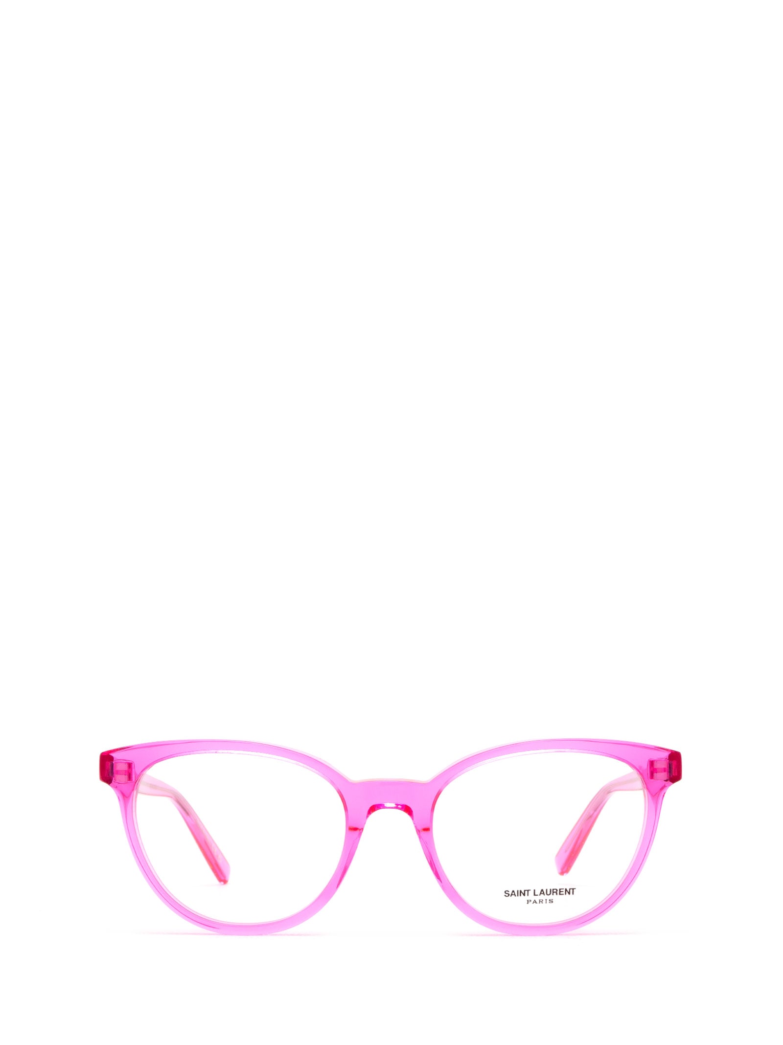 Saint Laurent Sl 589 Fuchsia Glasses In 004 Fuchsia Fuchsia Trans