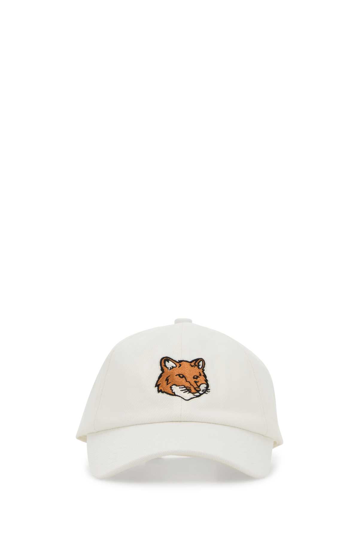 Maison Kitsuné Maison Kitsune White Cotton Baseball Cap In White
