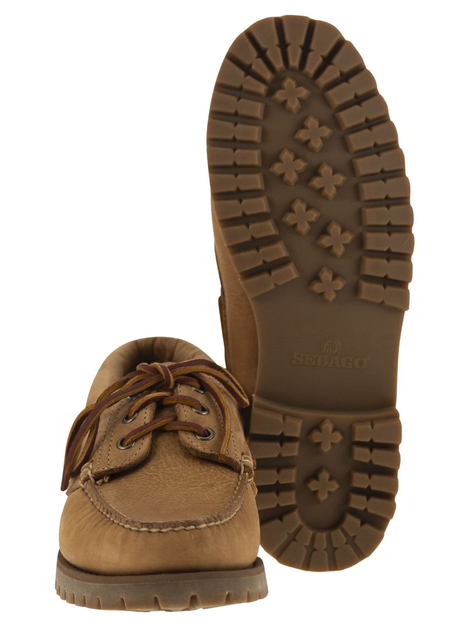 Shop Sebago Acadia - Leather Moccasin In Tobacco