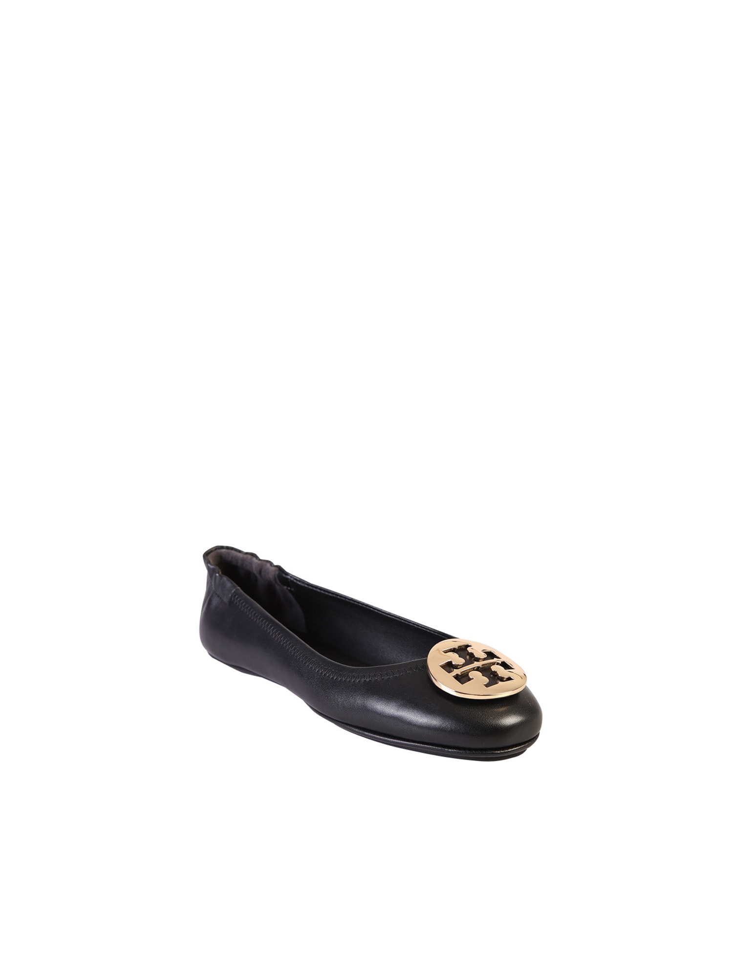 Shop Tory Burch Minnie Ballerina Flats In Black