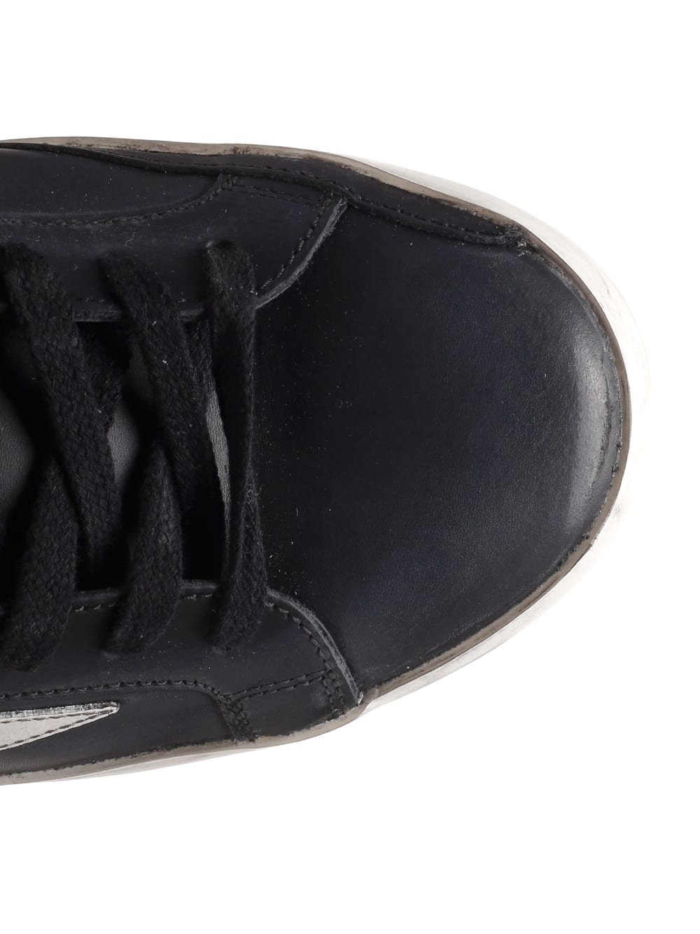 Shop Golden Goose Black Super Star Sneakers In Nero