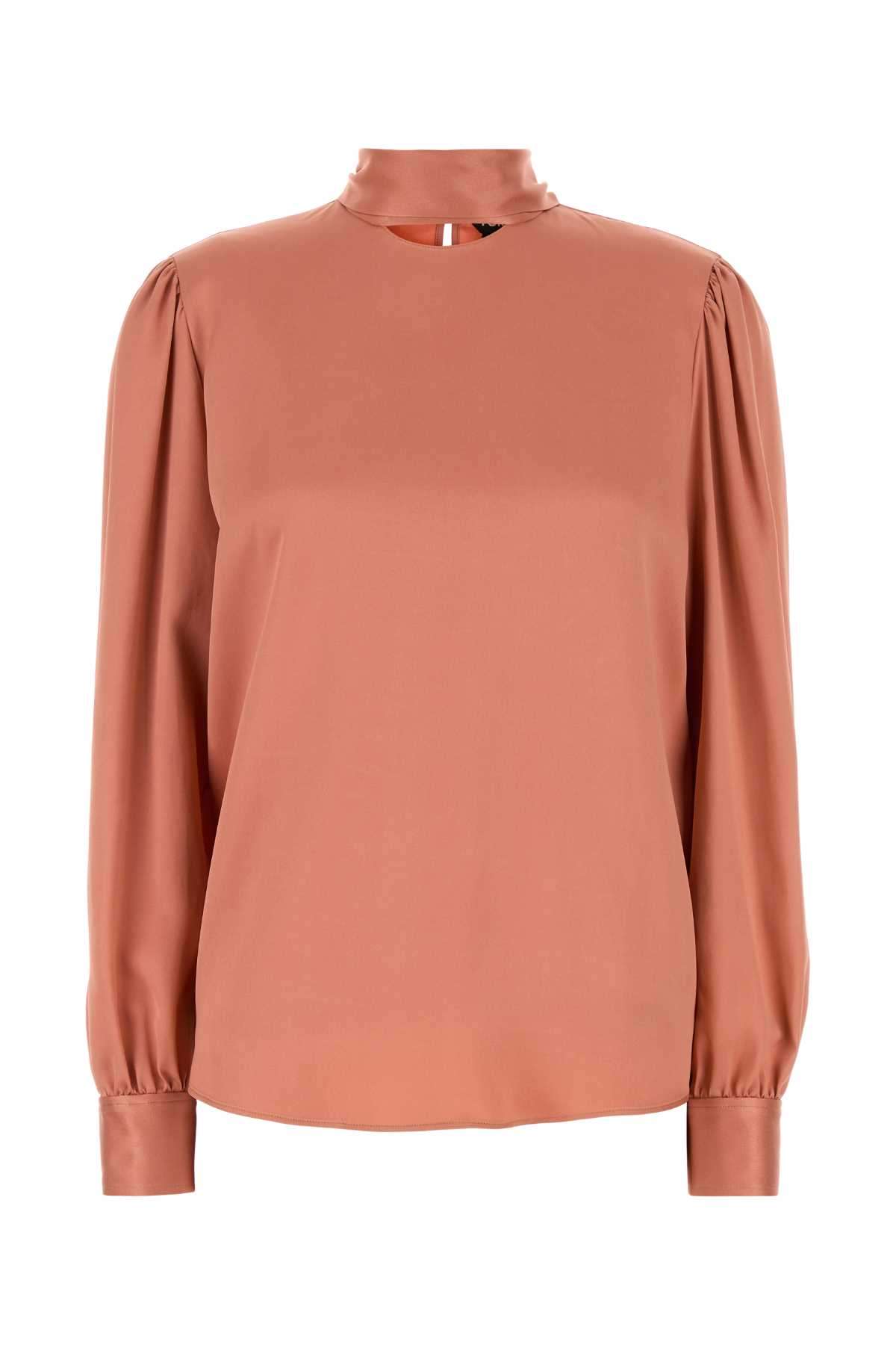 Salmon Satin Blouse