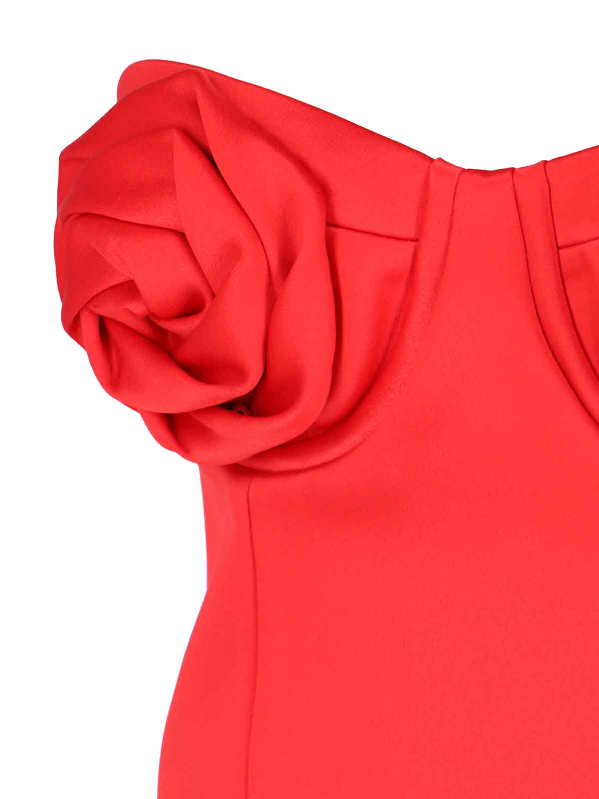 Shop Marc Jacobs The Satin Rose Corsette Crop Top In Red