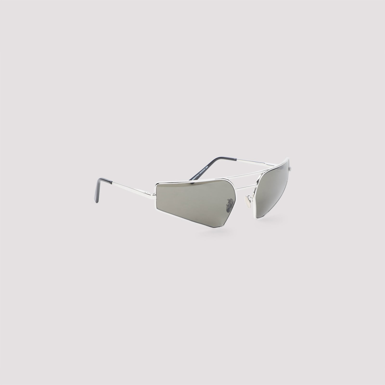 Rick Owens Prong Silver Sunglasses In Metallic | ModeSens