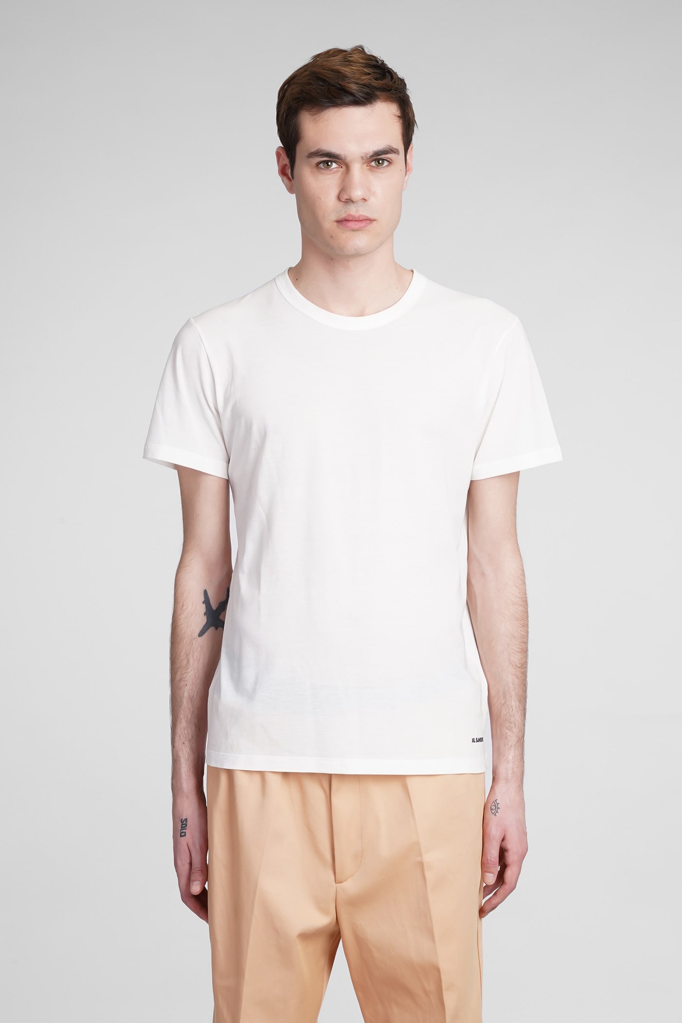 Jil Sander White Cotton T-shirt In White