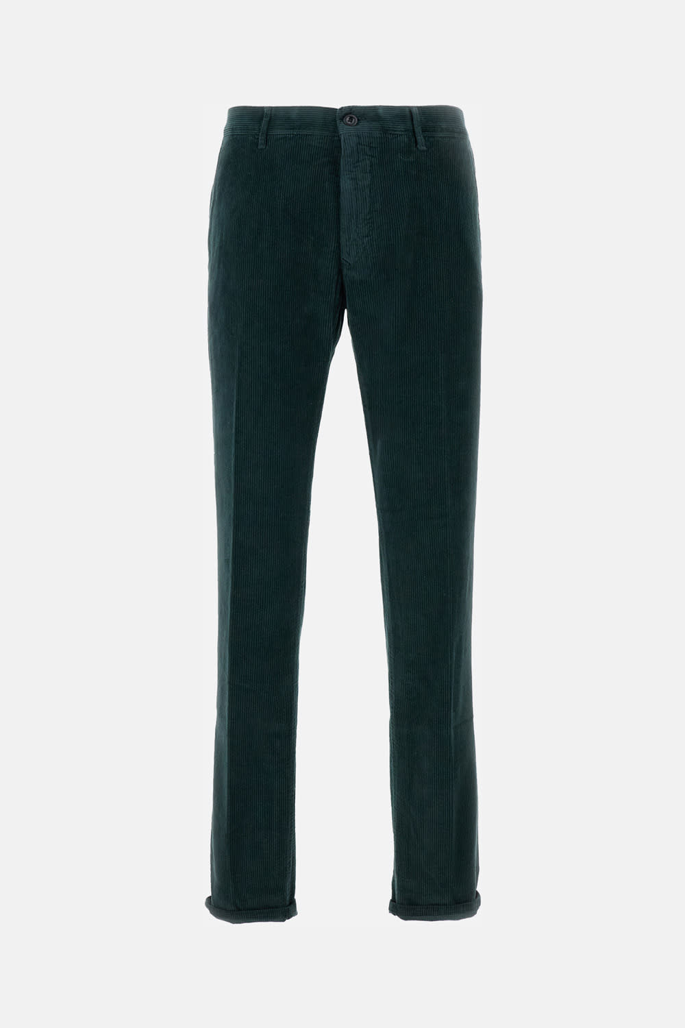 Incotex Velvet Trousers In Green