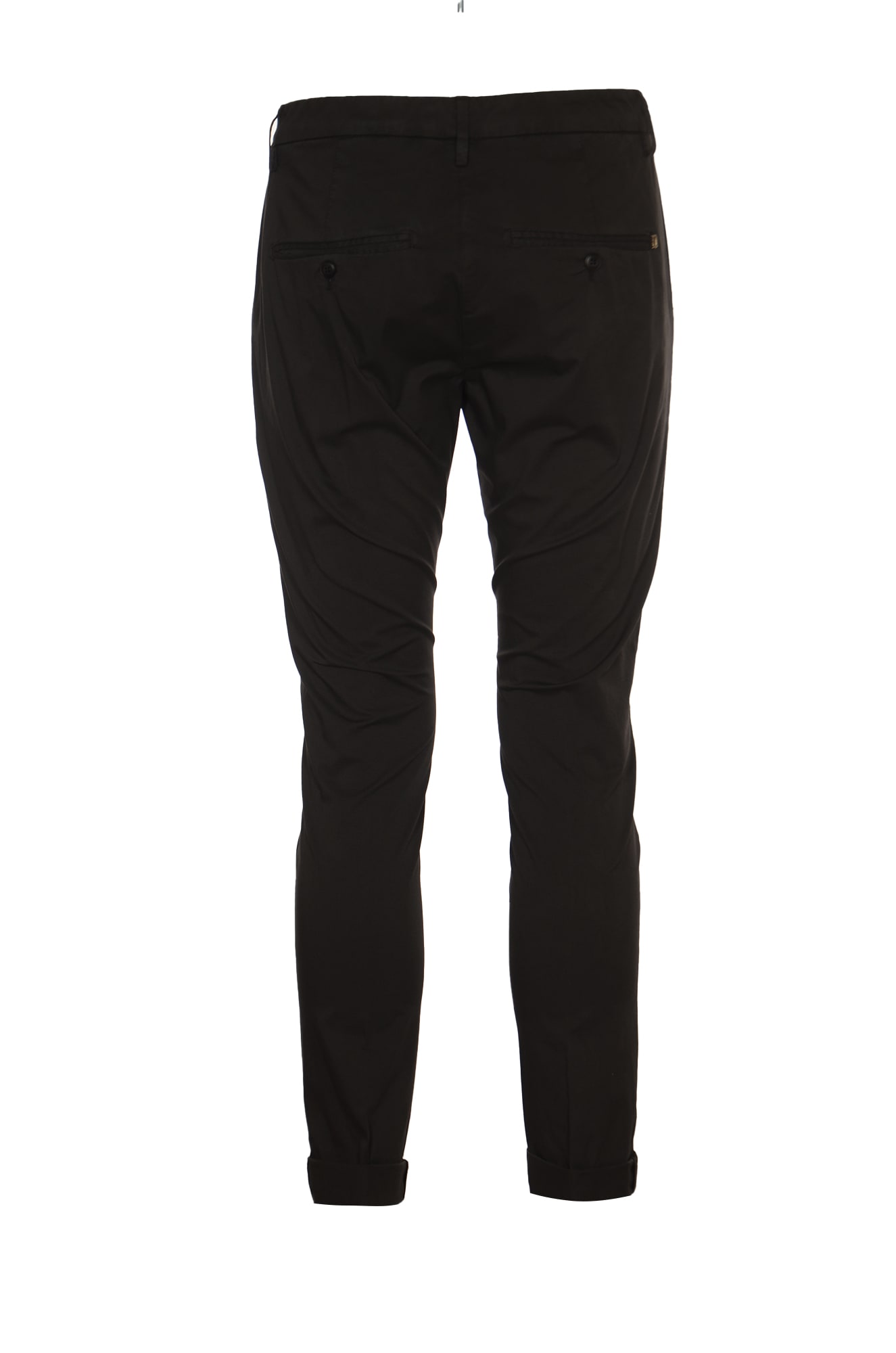 Shop Dondup Concealed Trousers In Black