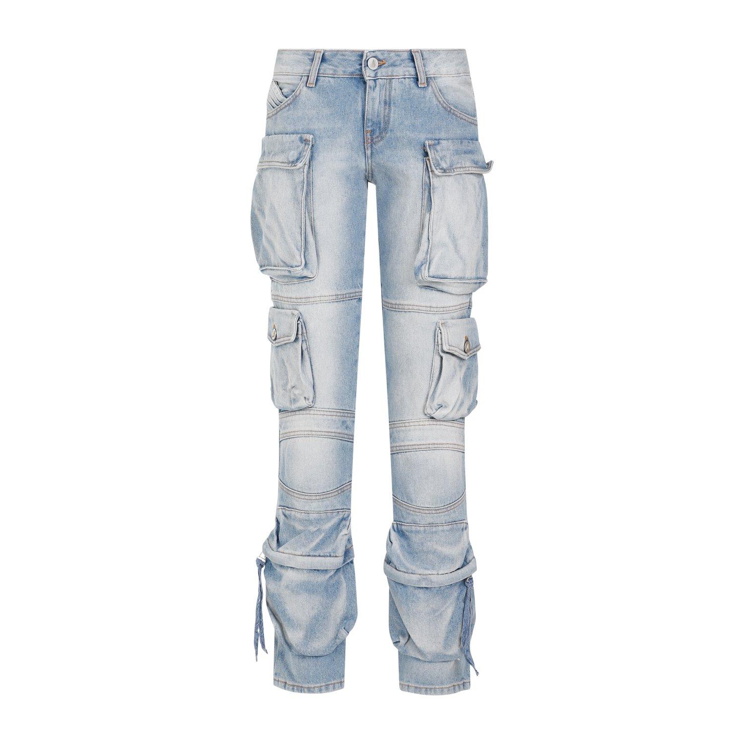 Shop Attico Essie Straight-leg Jeans In Denim