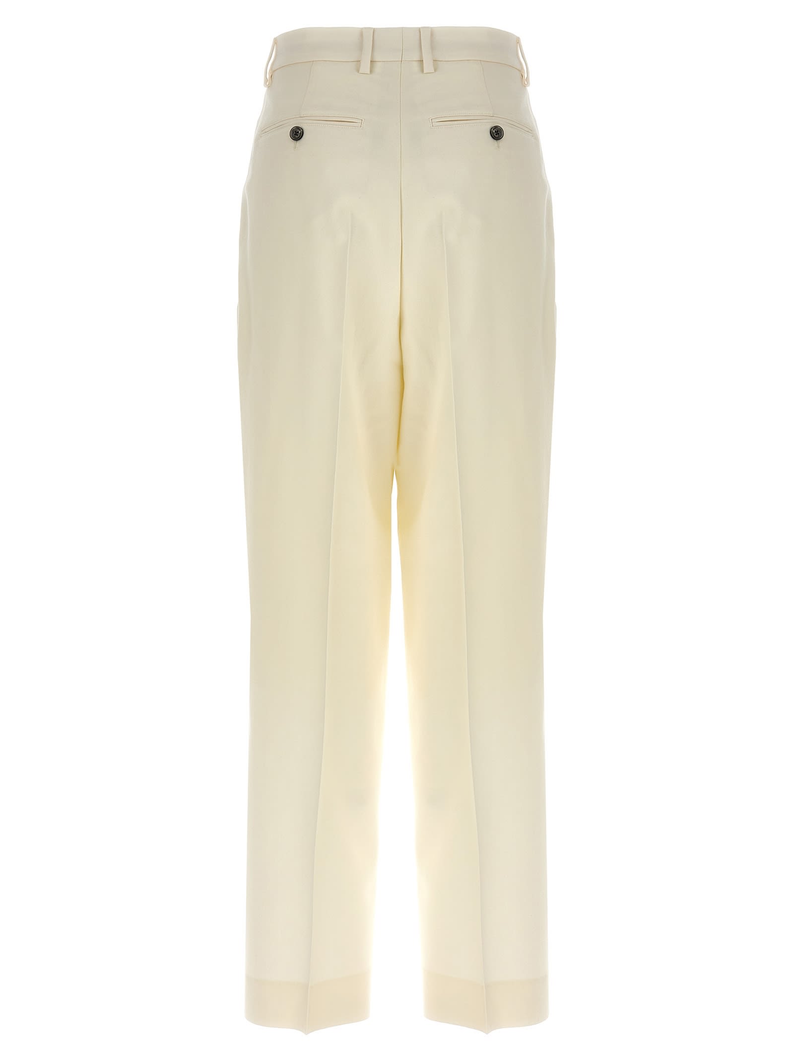 Shop Ami Alexandre Mattiussi Trousers Pences In White