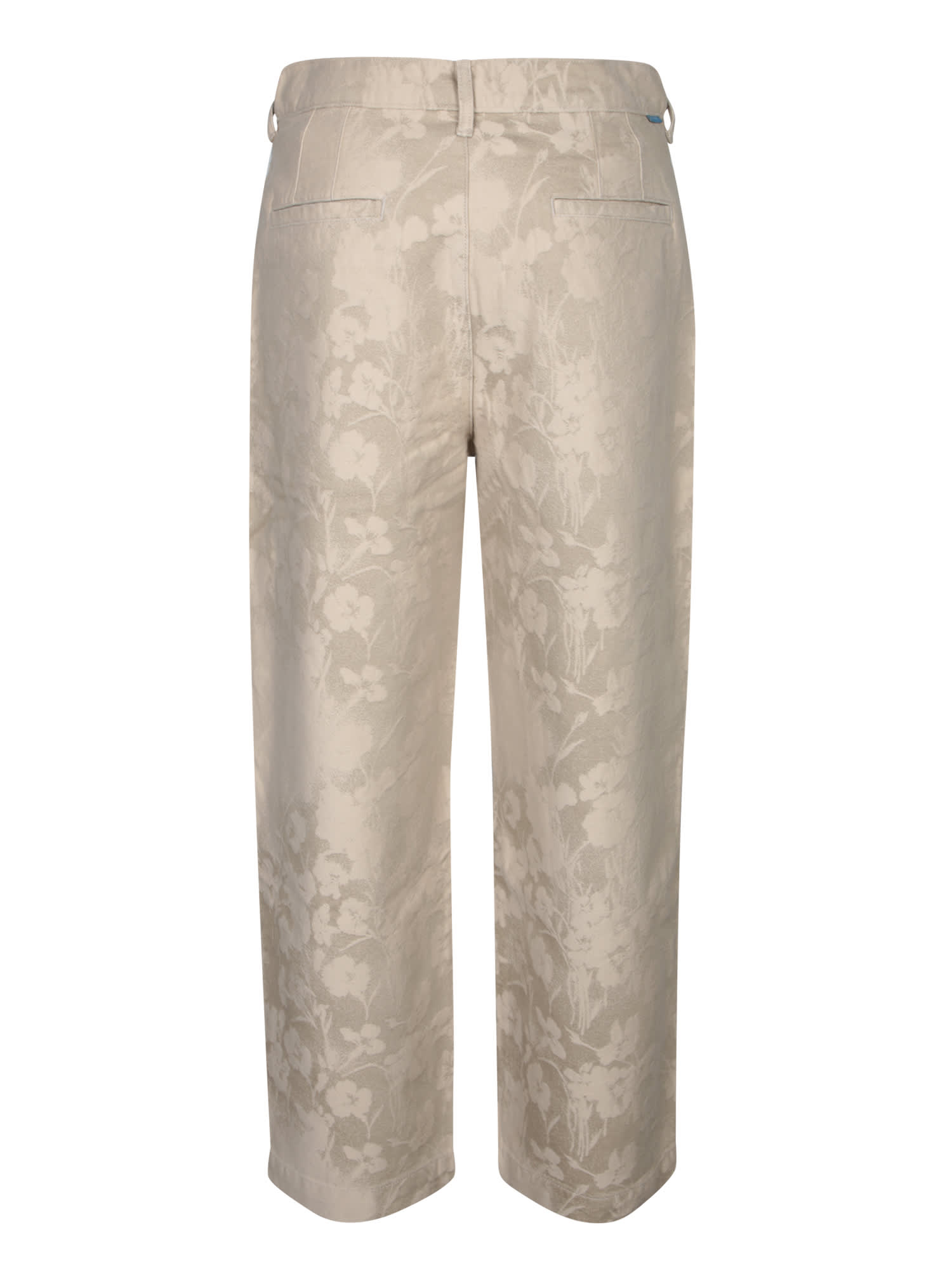 Shop Paul Smith Beige Floral Jacquard Jeans
