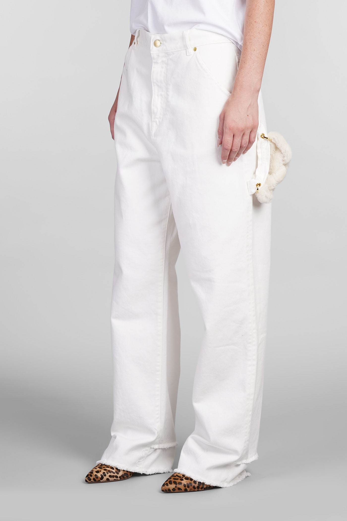 Shop Darkpark Lisa Jeans In White Cotton