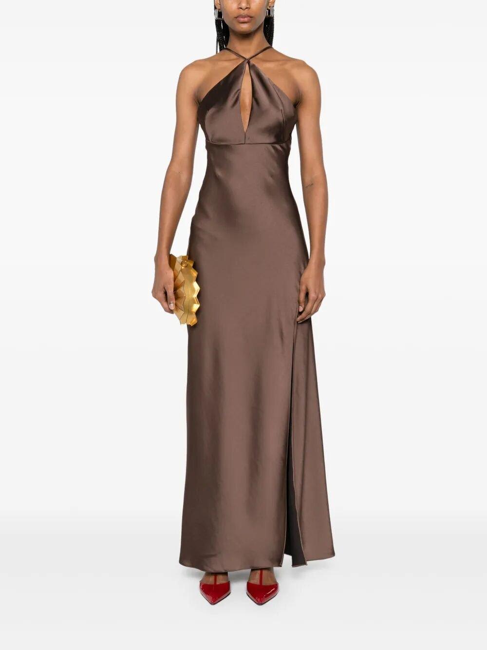 Shop Patrizia Pepe Halter Maxi Dress