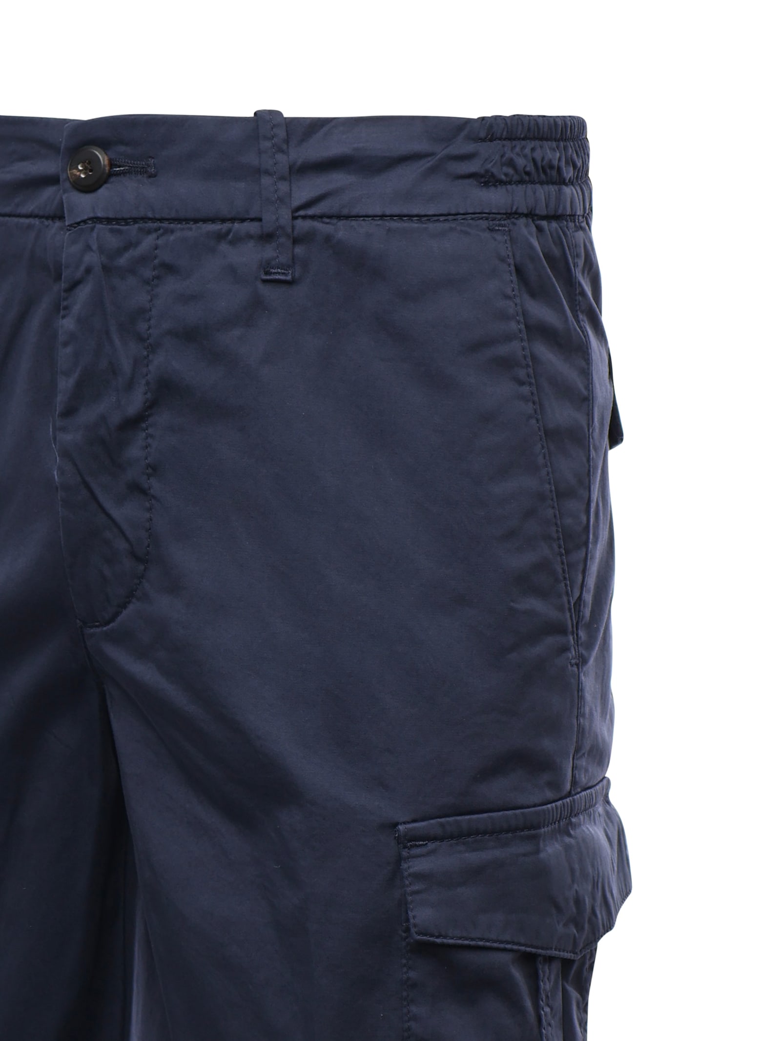 Eleventy Belt-loop Shorts In Blue